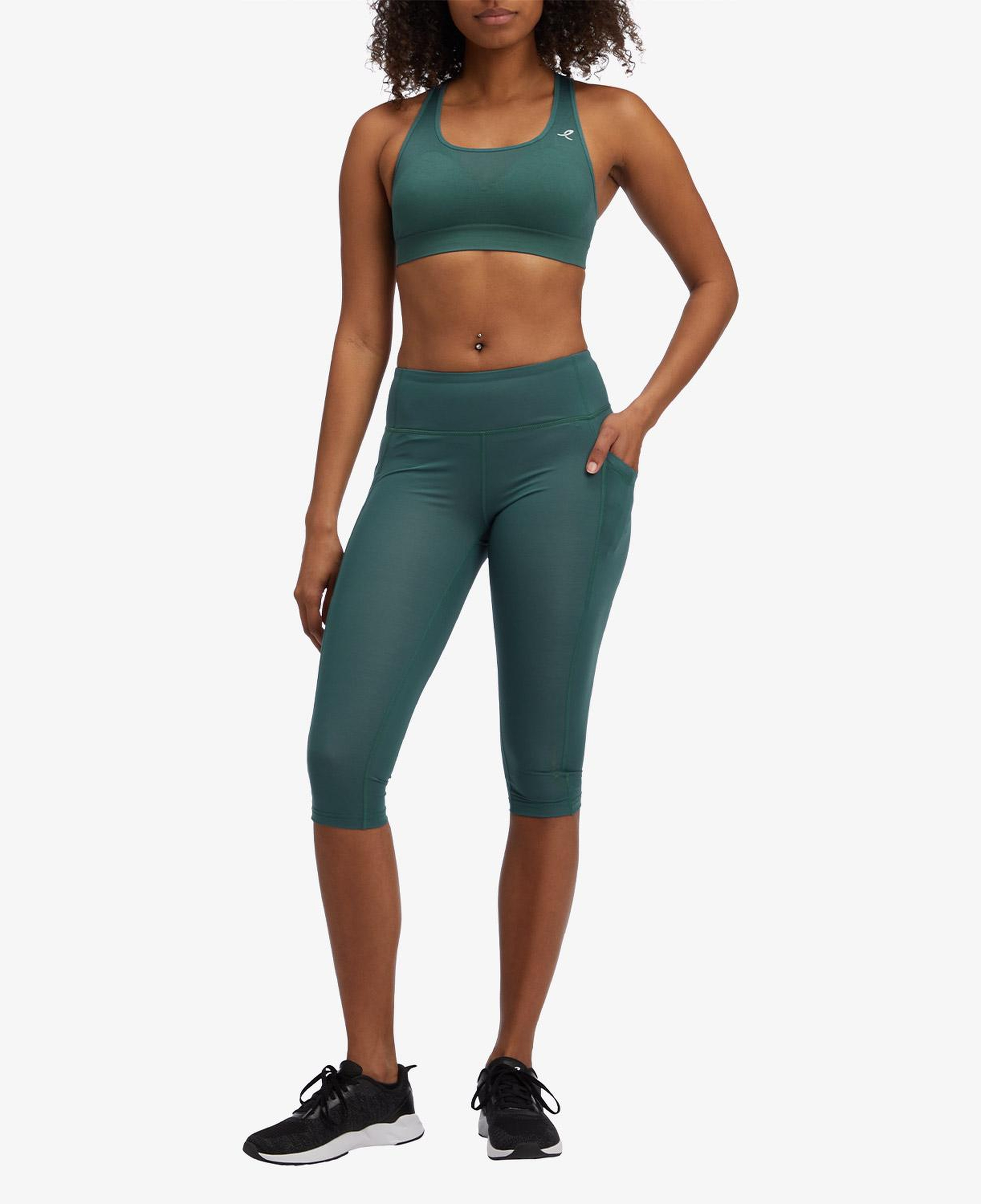 Energetics Corra 3/4 Kadın Yeşil Antrenman Taytı