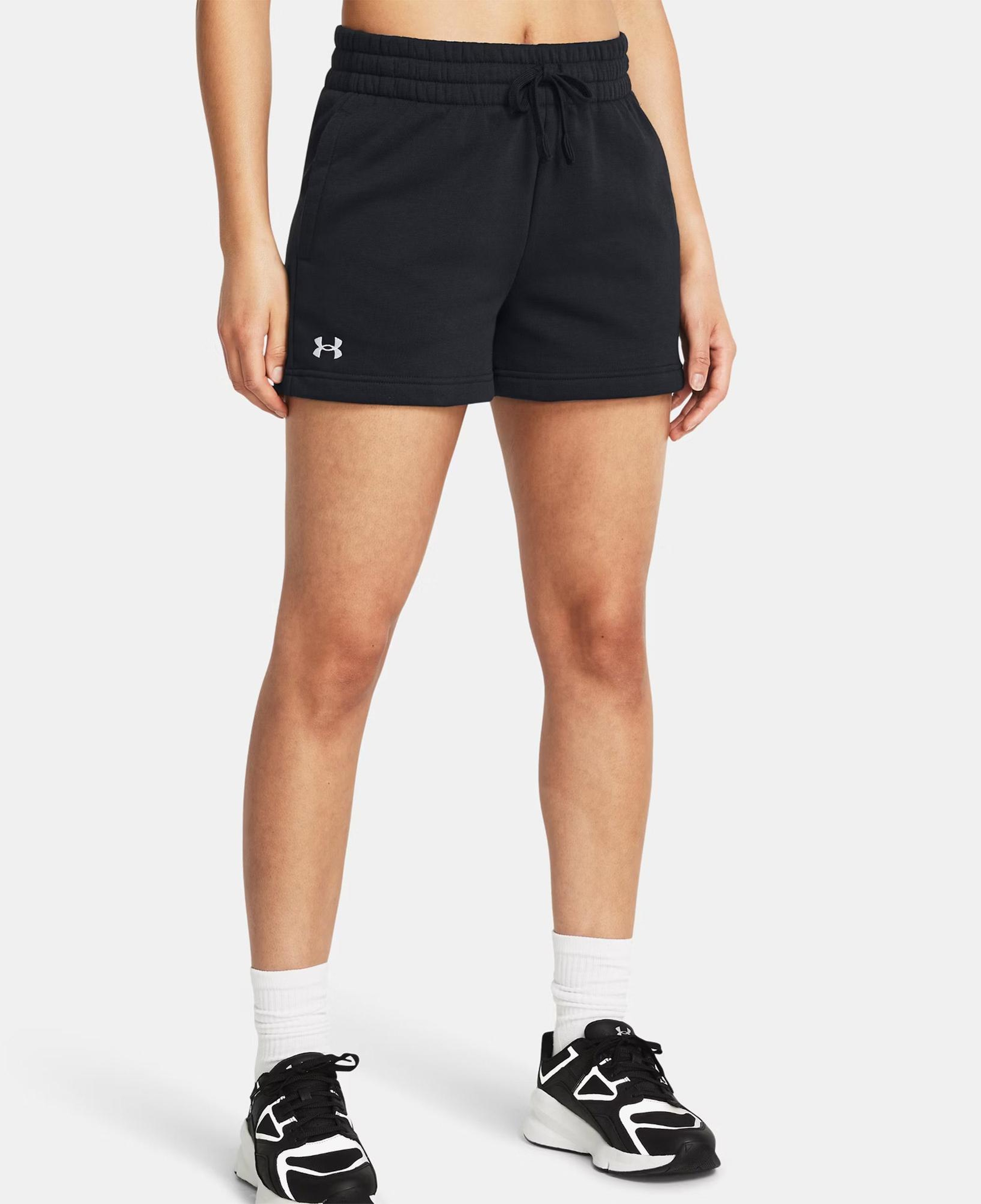 Under Armour Rival Fleece Kadın Siyah Antrenman Şortu