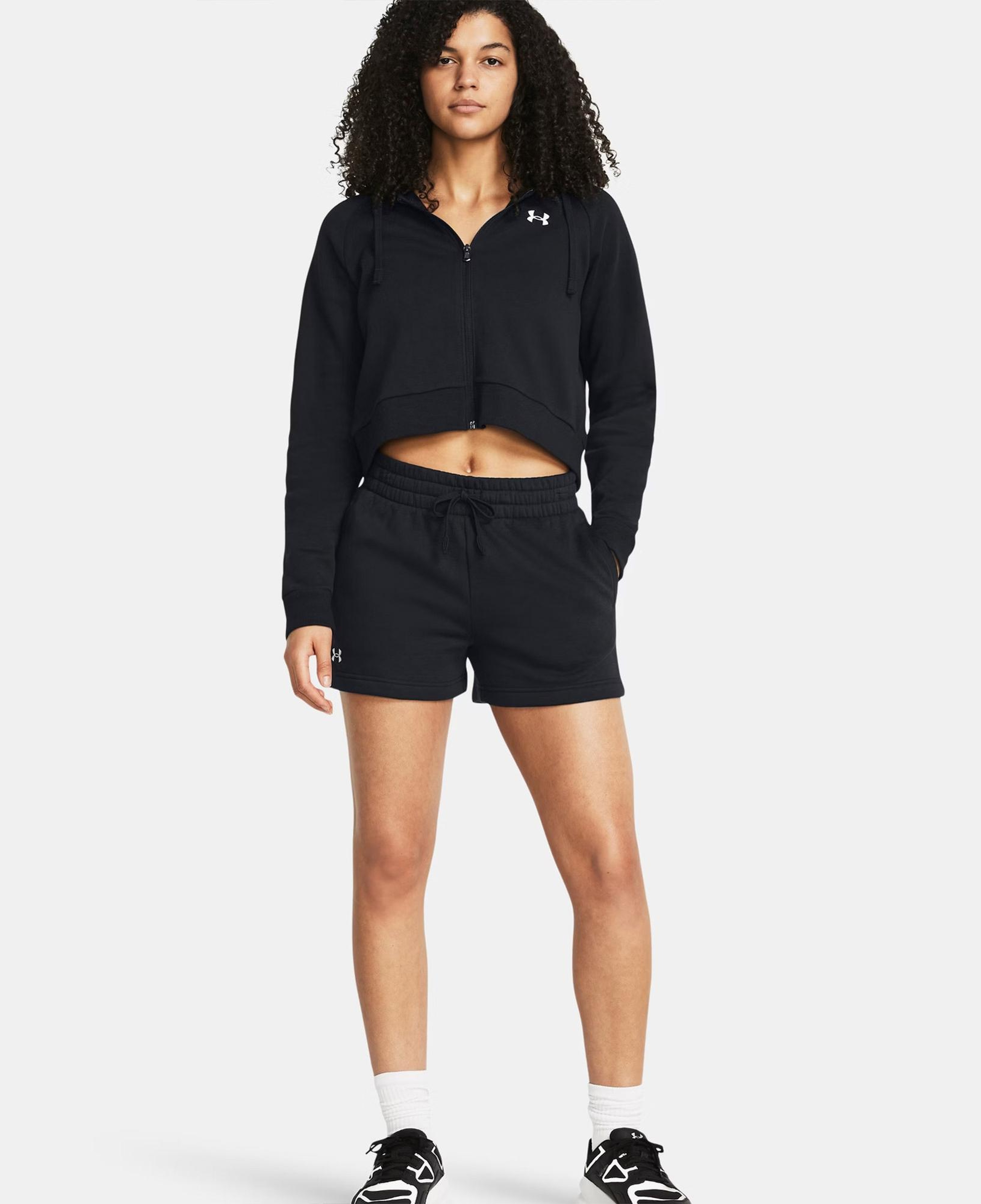 Under Armour Rival Fleece Kadın Siyah Antrenman Şortu