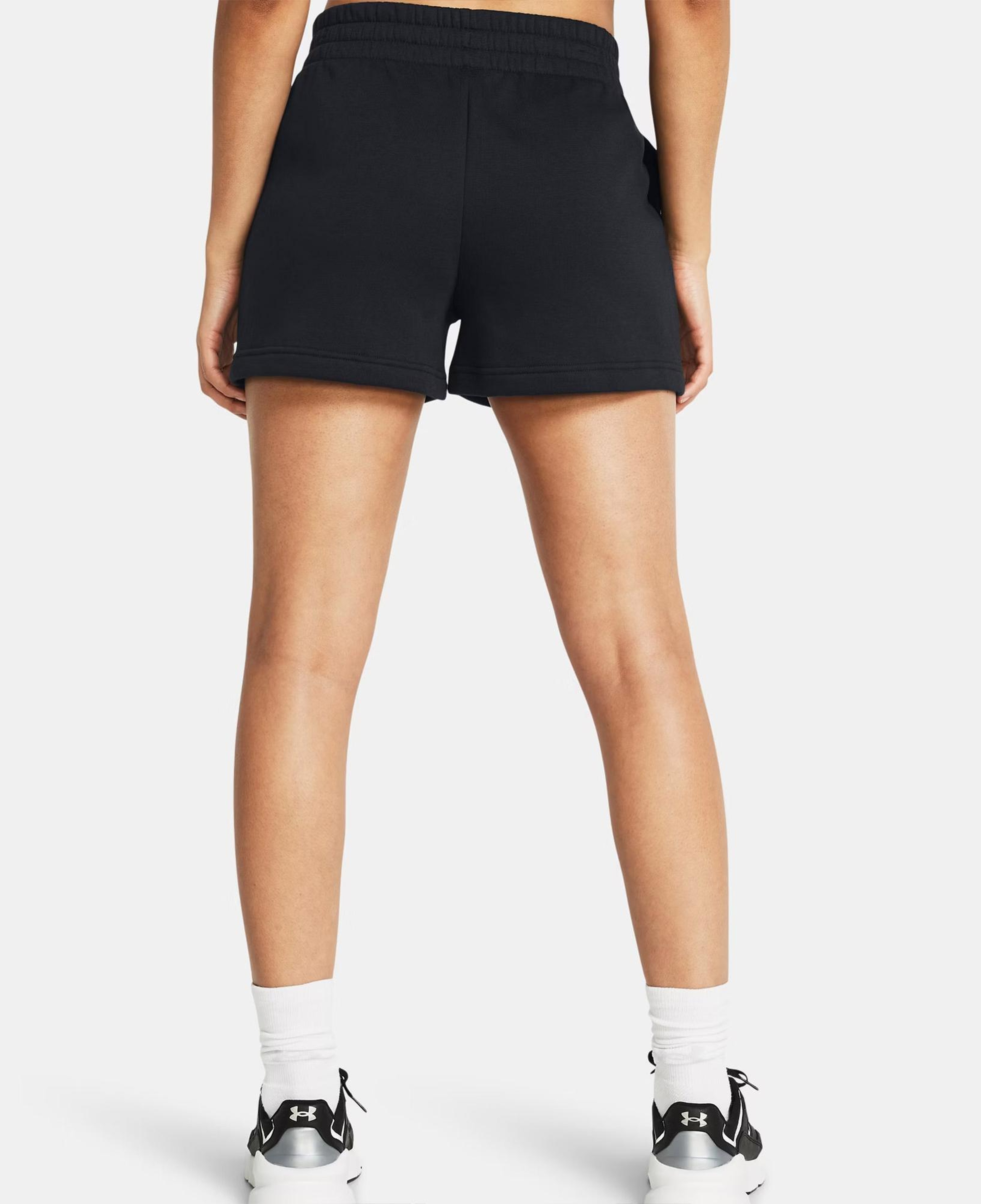 Under Armour Rival Fleece Kadın Siyah Antrenman Şortu