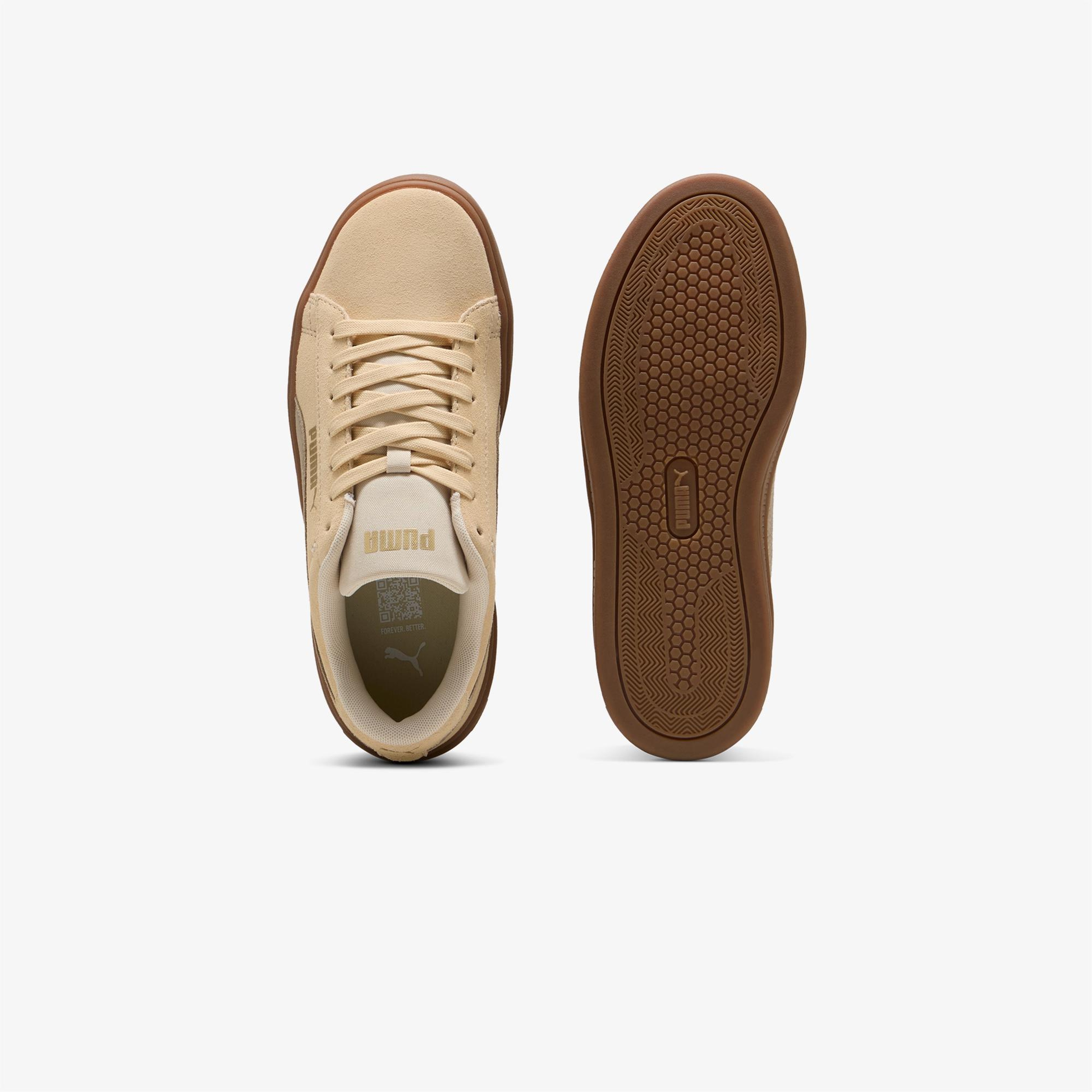 Puma Smash Platform V3 Sd Kadın Krem Spor Ayakkabı