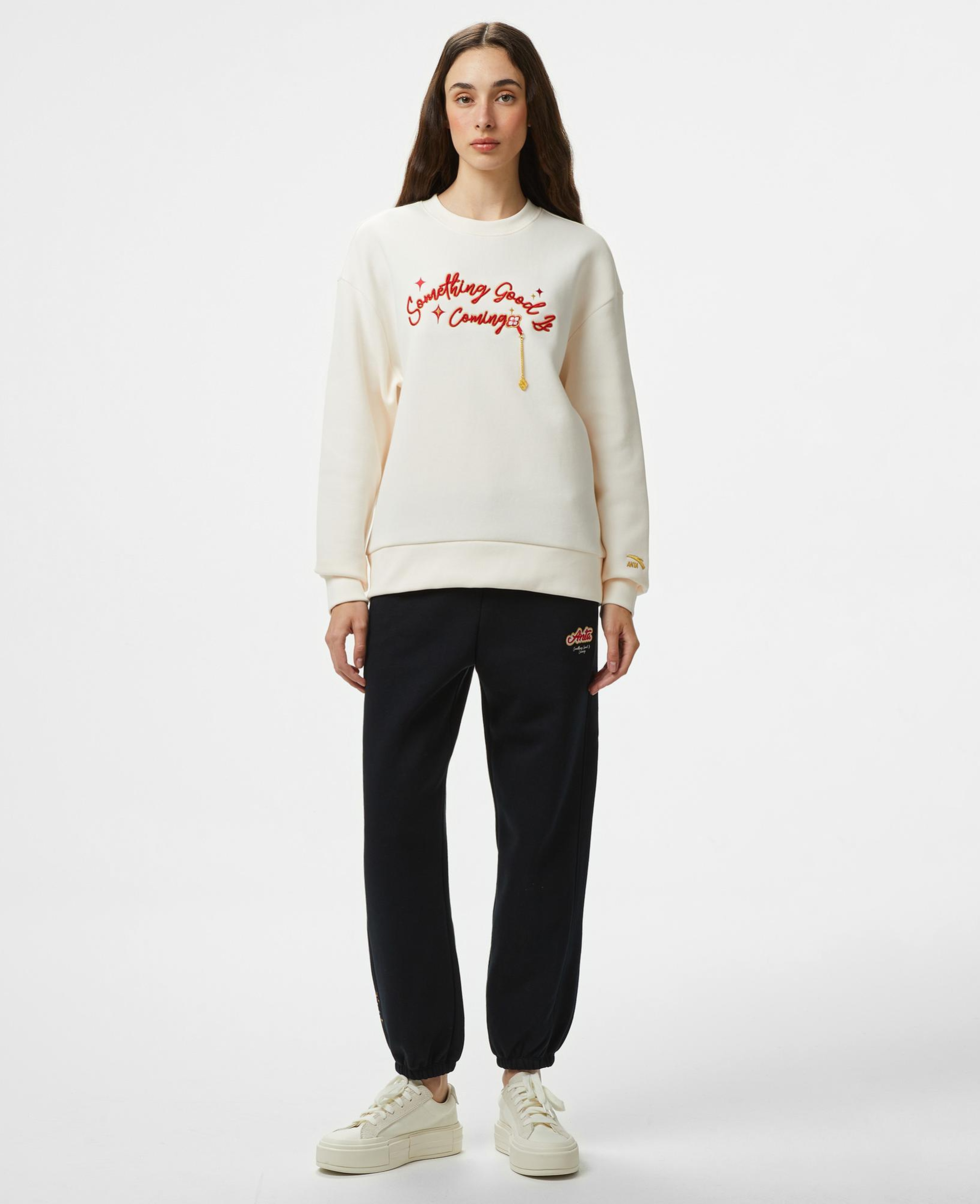 Anta CNY Good Luck Kadın Siyah Eşofman Altı