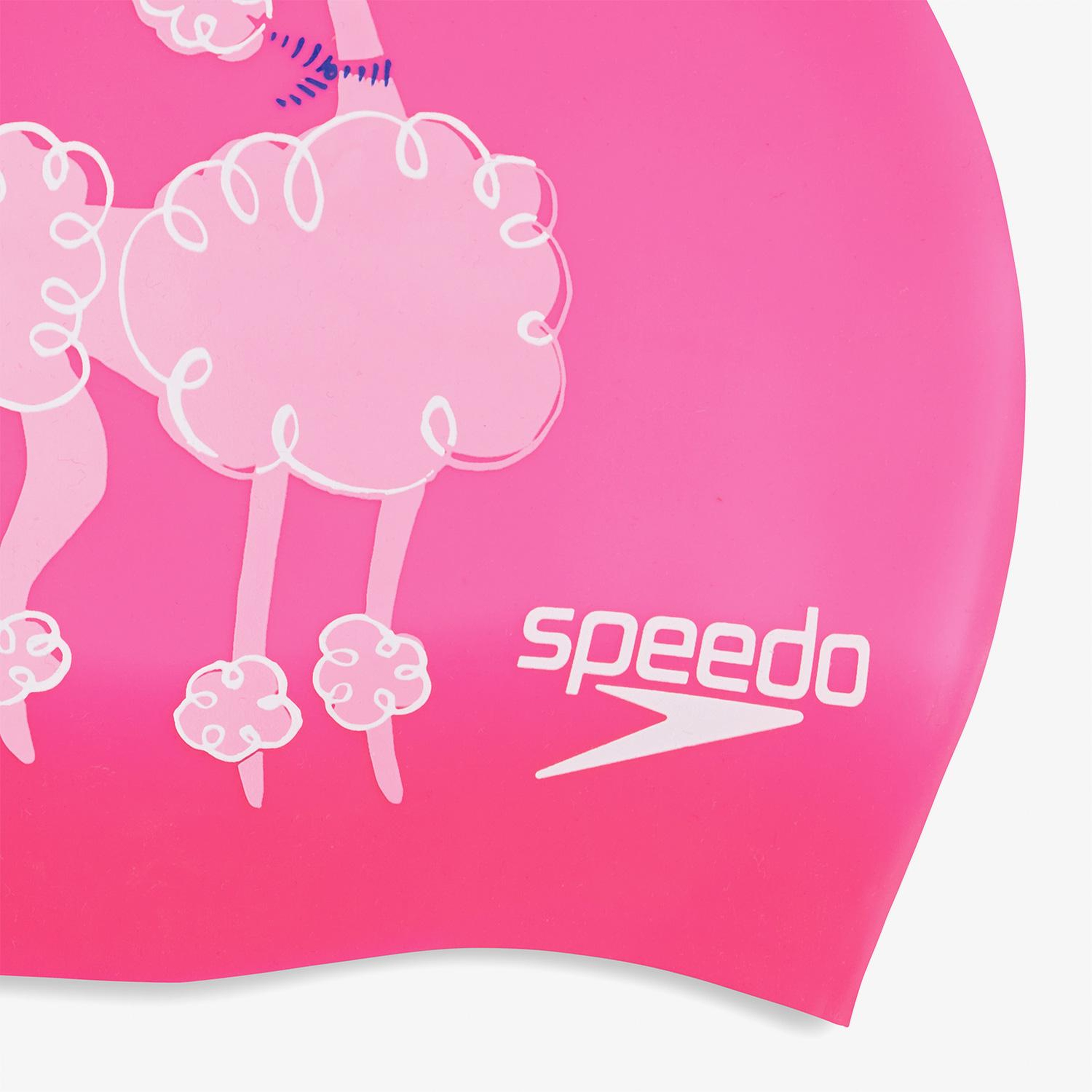 Speedo Slogan Print Çocuk Pembe Yüzücü Bonesi