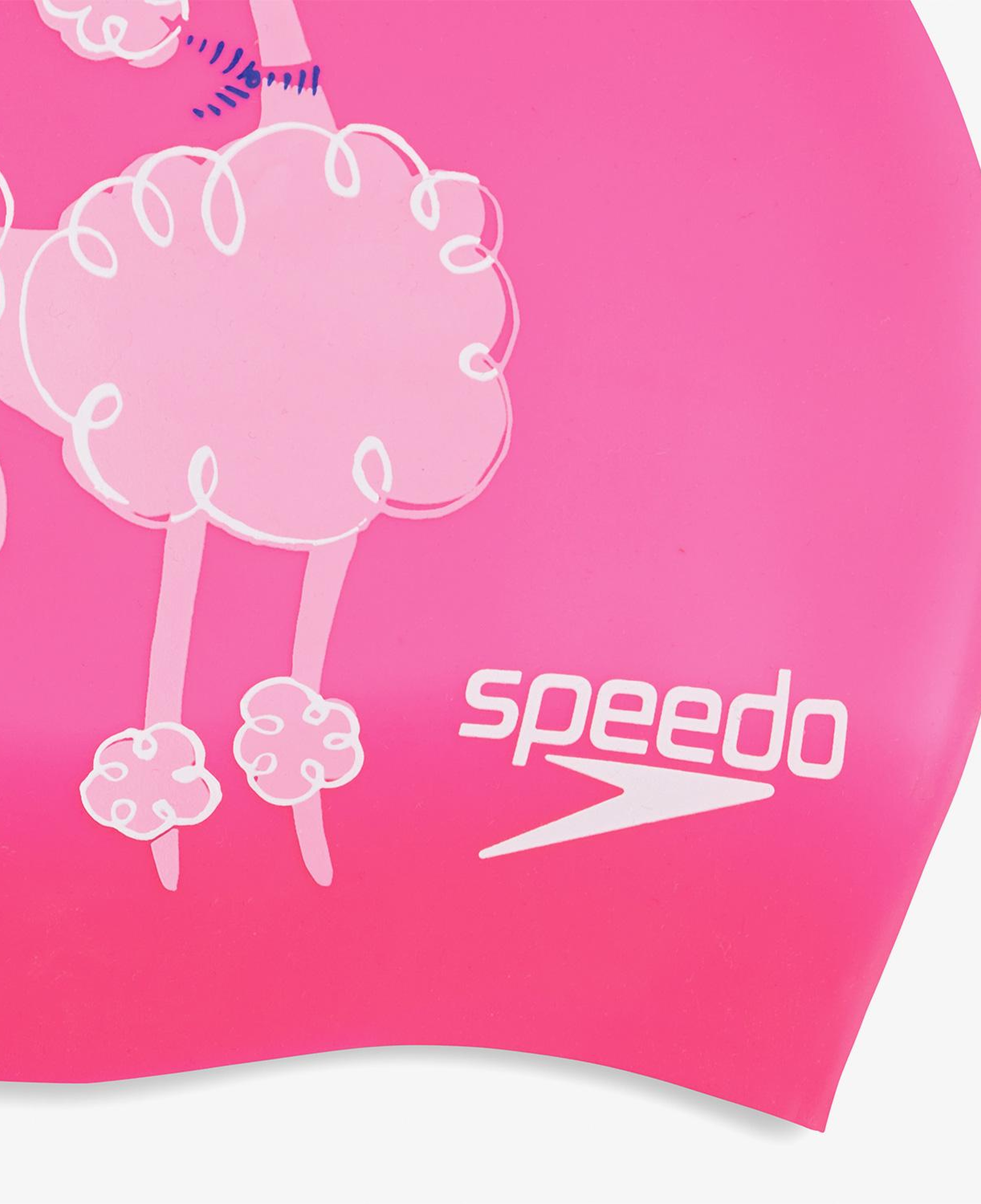 Speedo Slogan Print Çocuk Pembe Yüzücü Bonesi