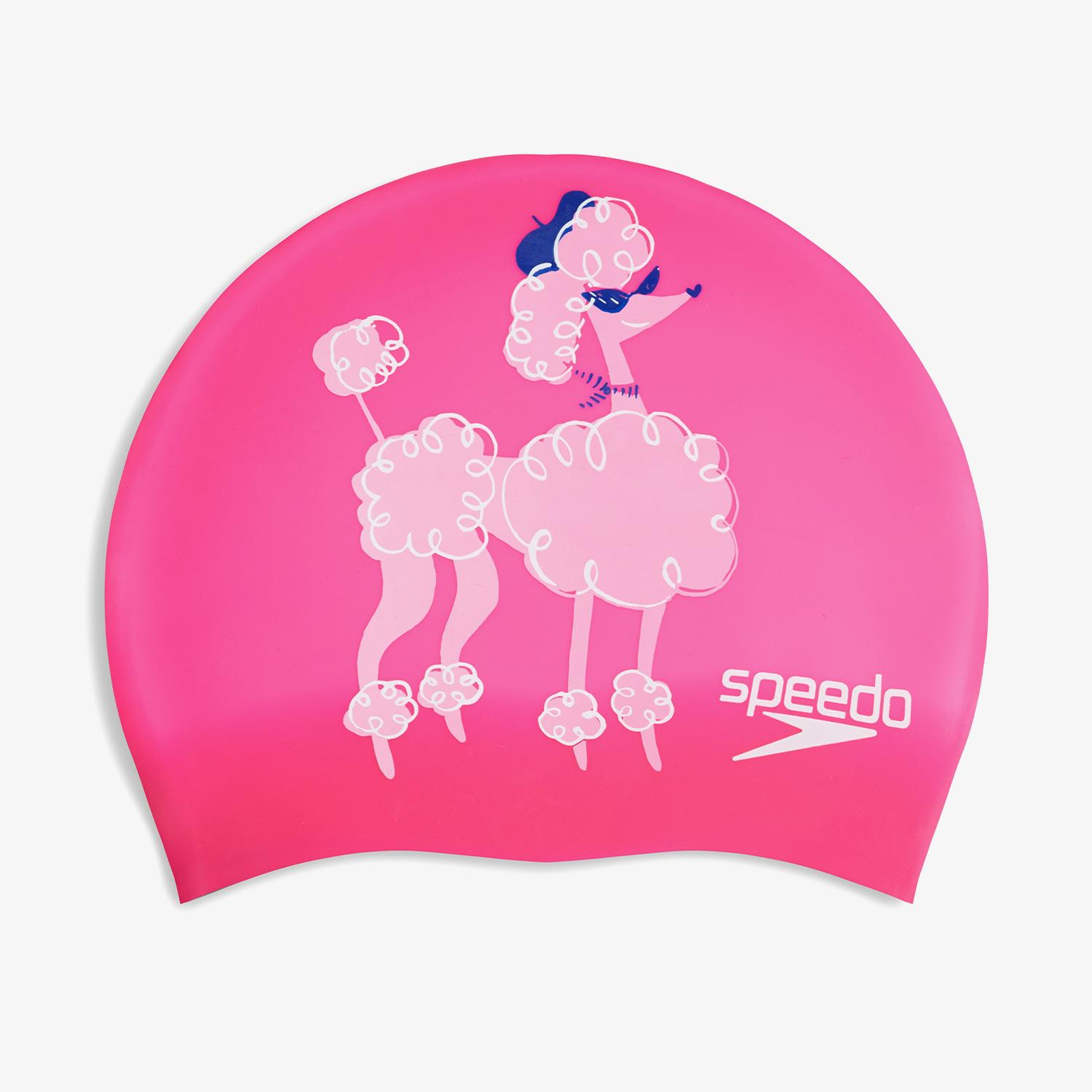 Speedo Slogan Print Çocuk Pembe Yüzücü Bonesi