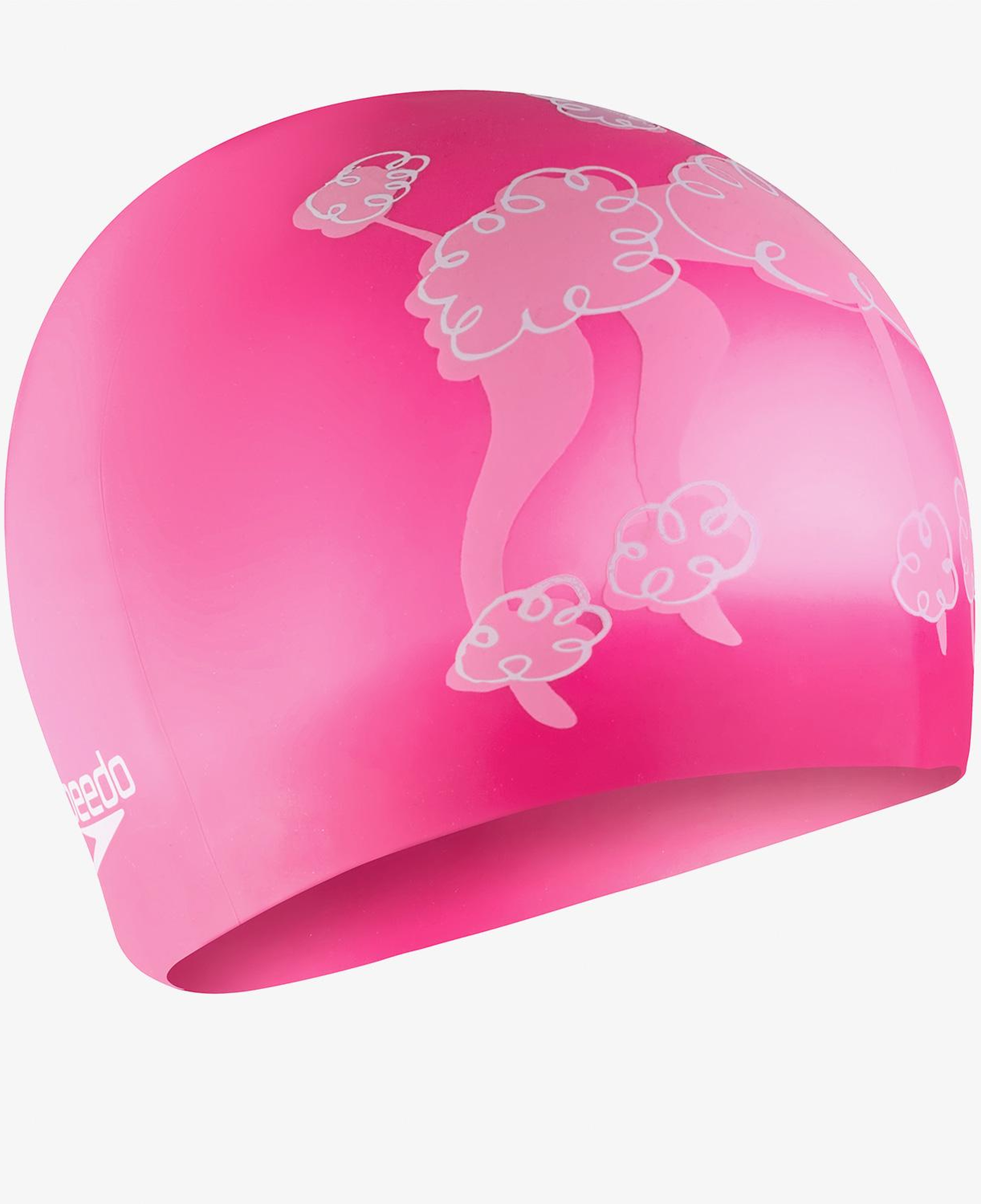 Speedo Slogan Print Çocuk Pembe Yüzücü Bonesi