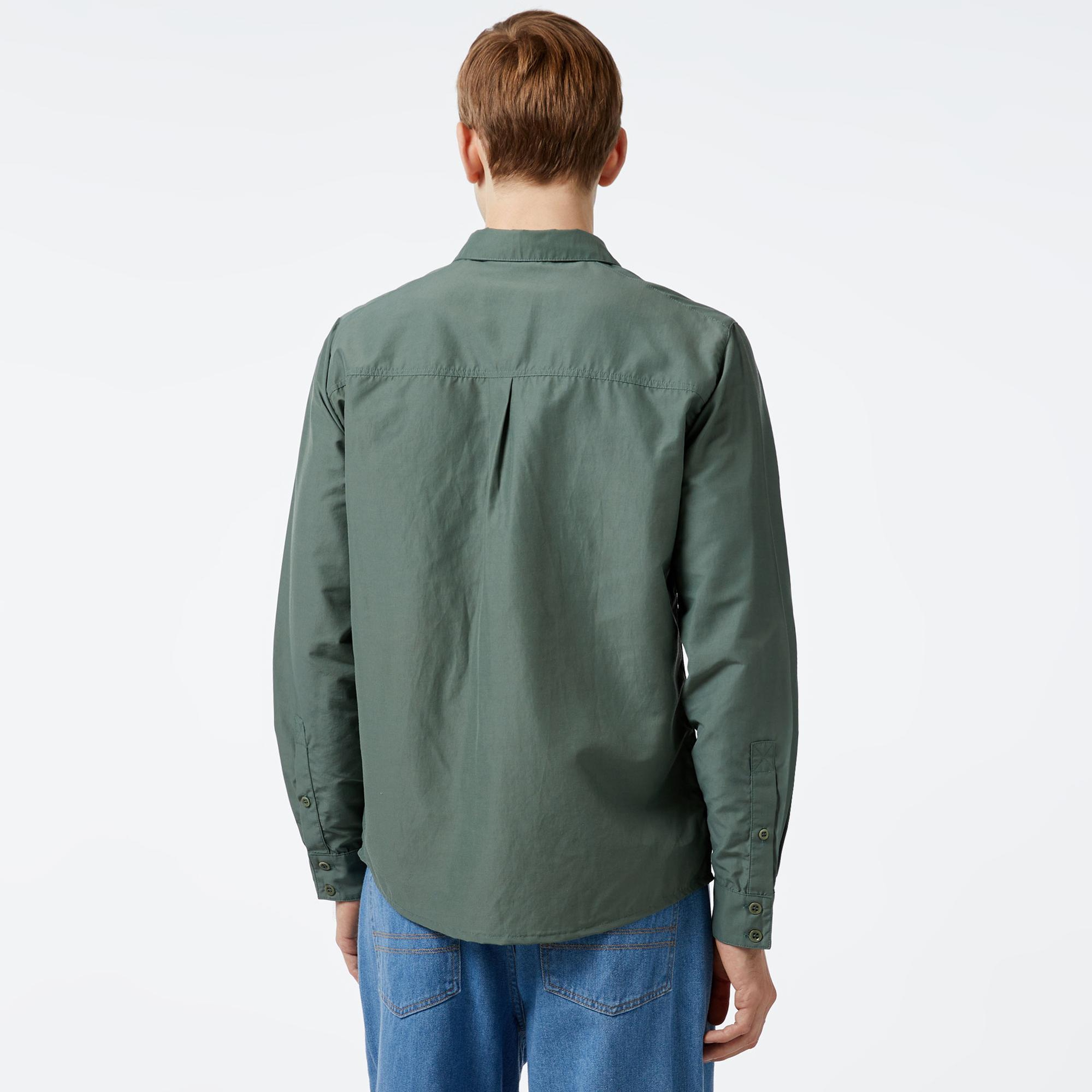 Jack Wolfskin Barrier L/S Erkek Yeşil Outdoor Gömlek