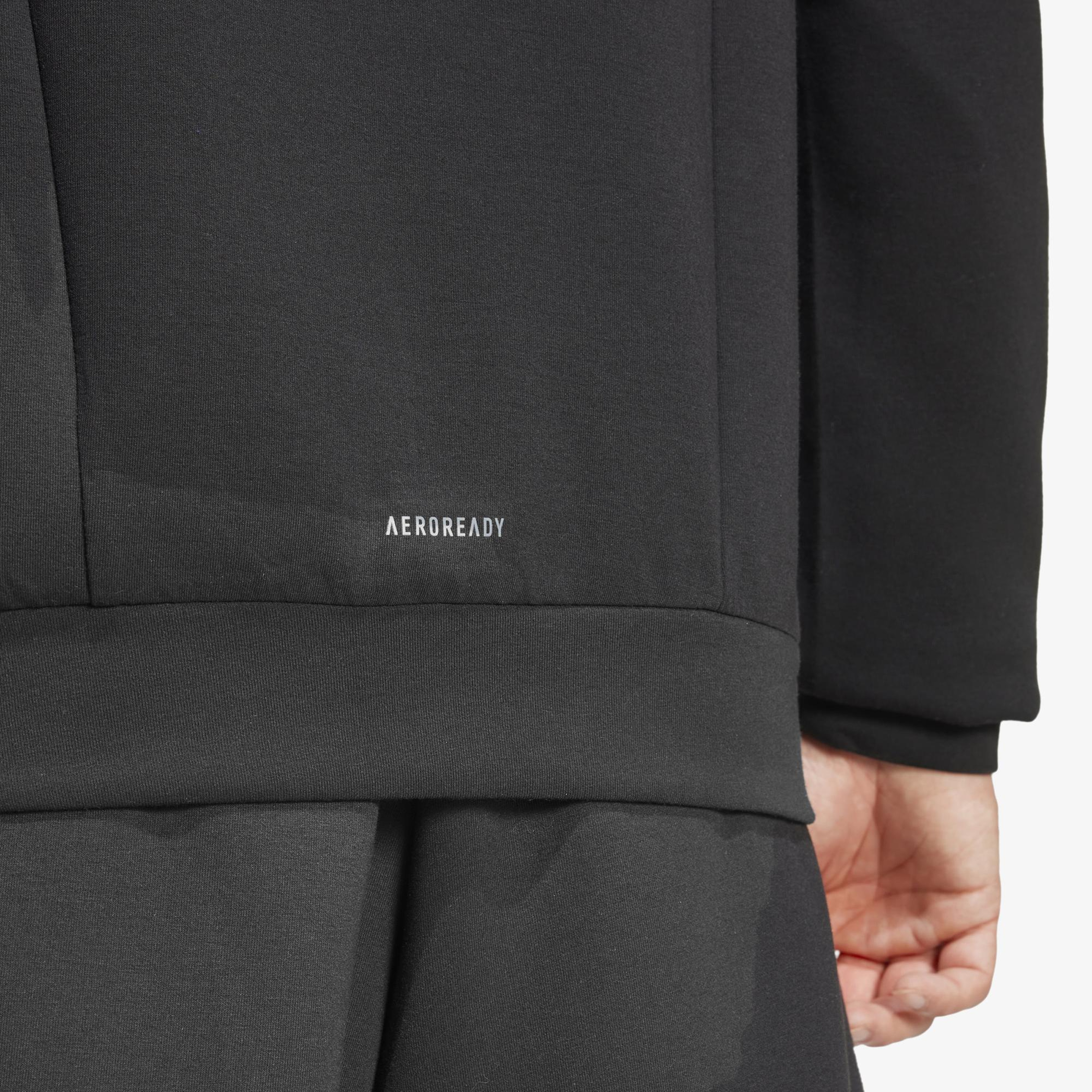 adidas Designed For Training Crew Erkek Siyah Sweatshirt