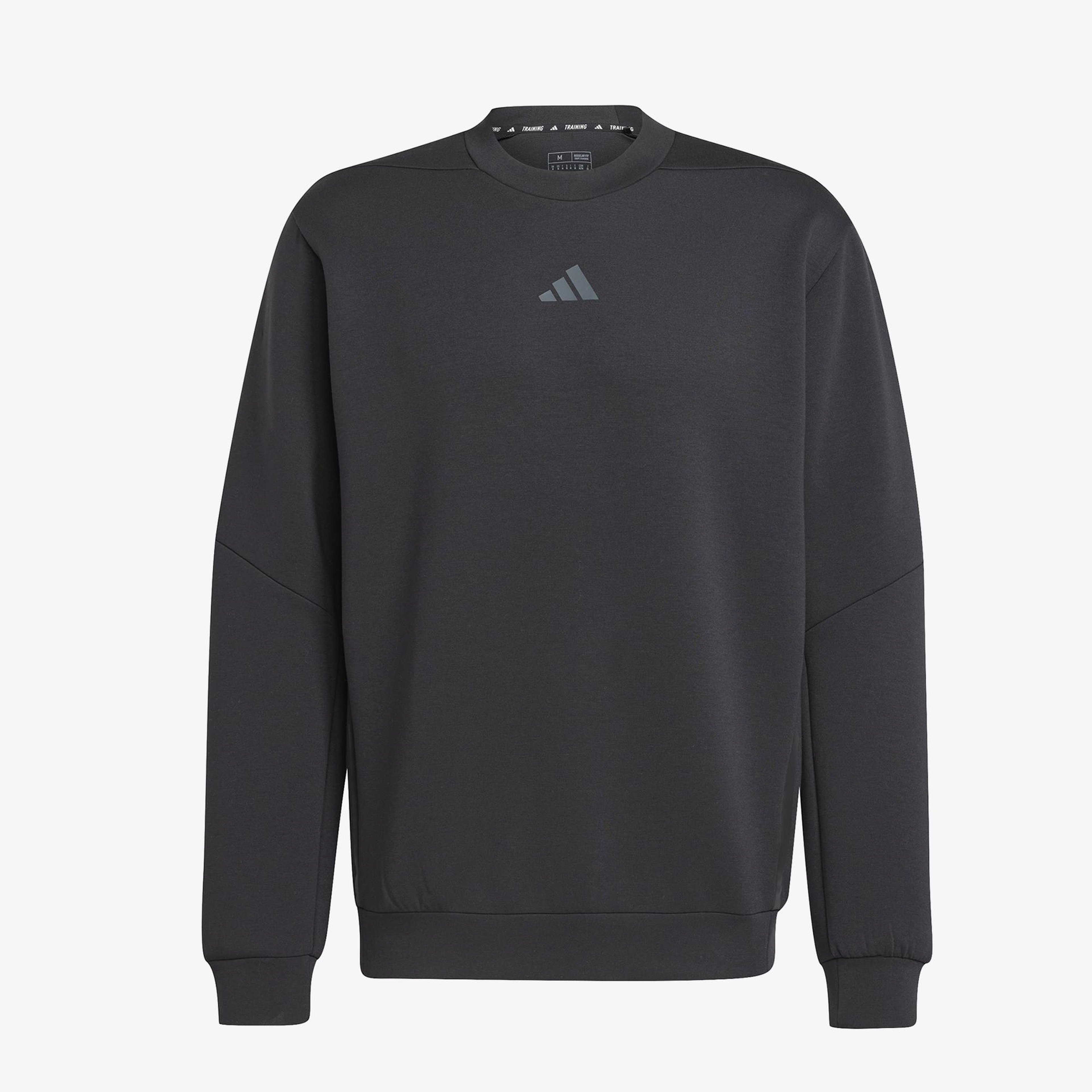 adidas Designed For Training Crew Erkek Siyah Sweatshirt