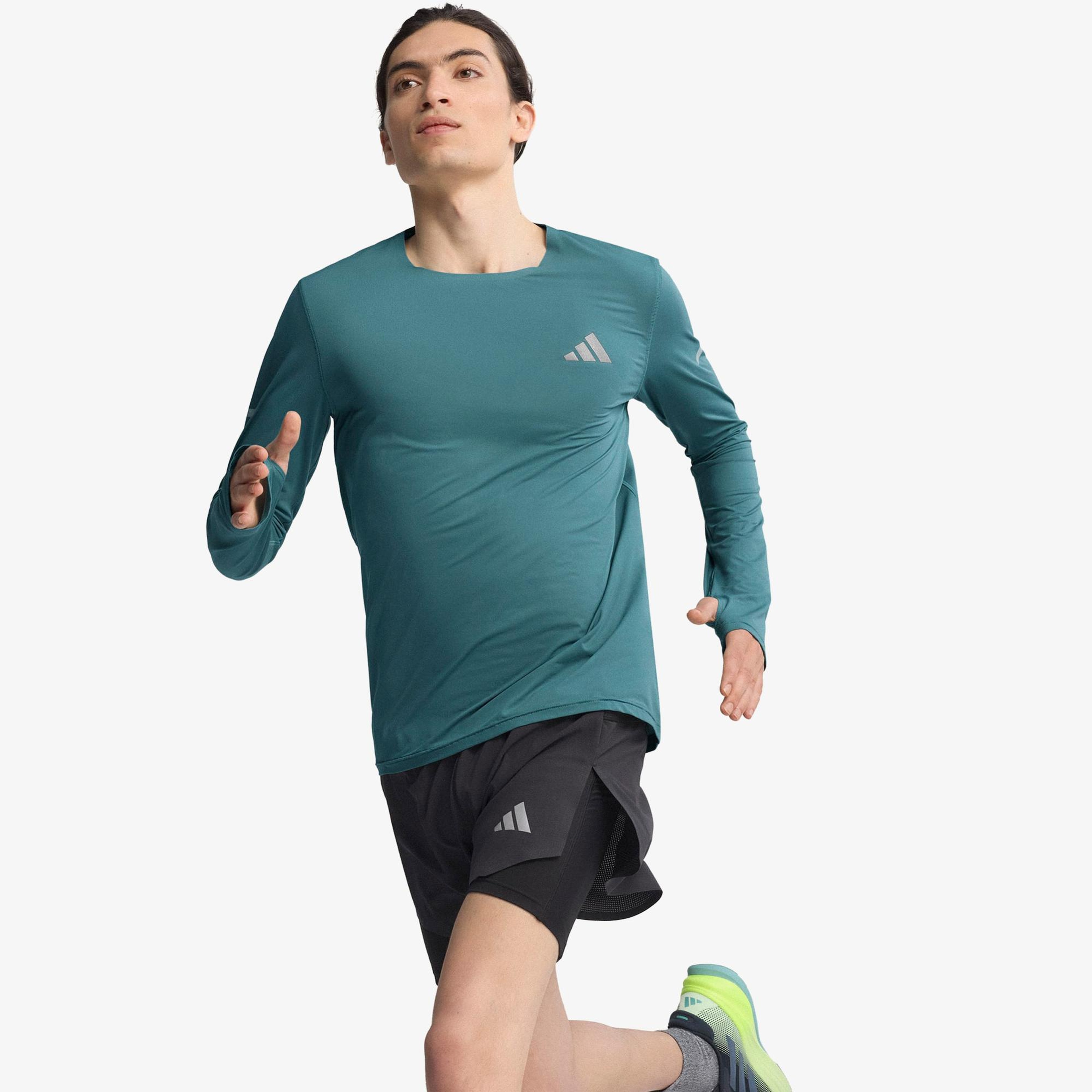adidas Adi365 Running Climacool+ Erkek Yeşil Koşu Sweatshirt