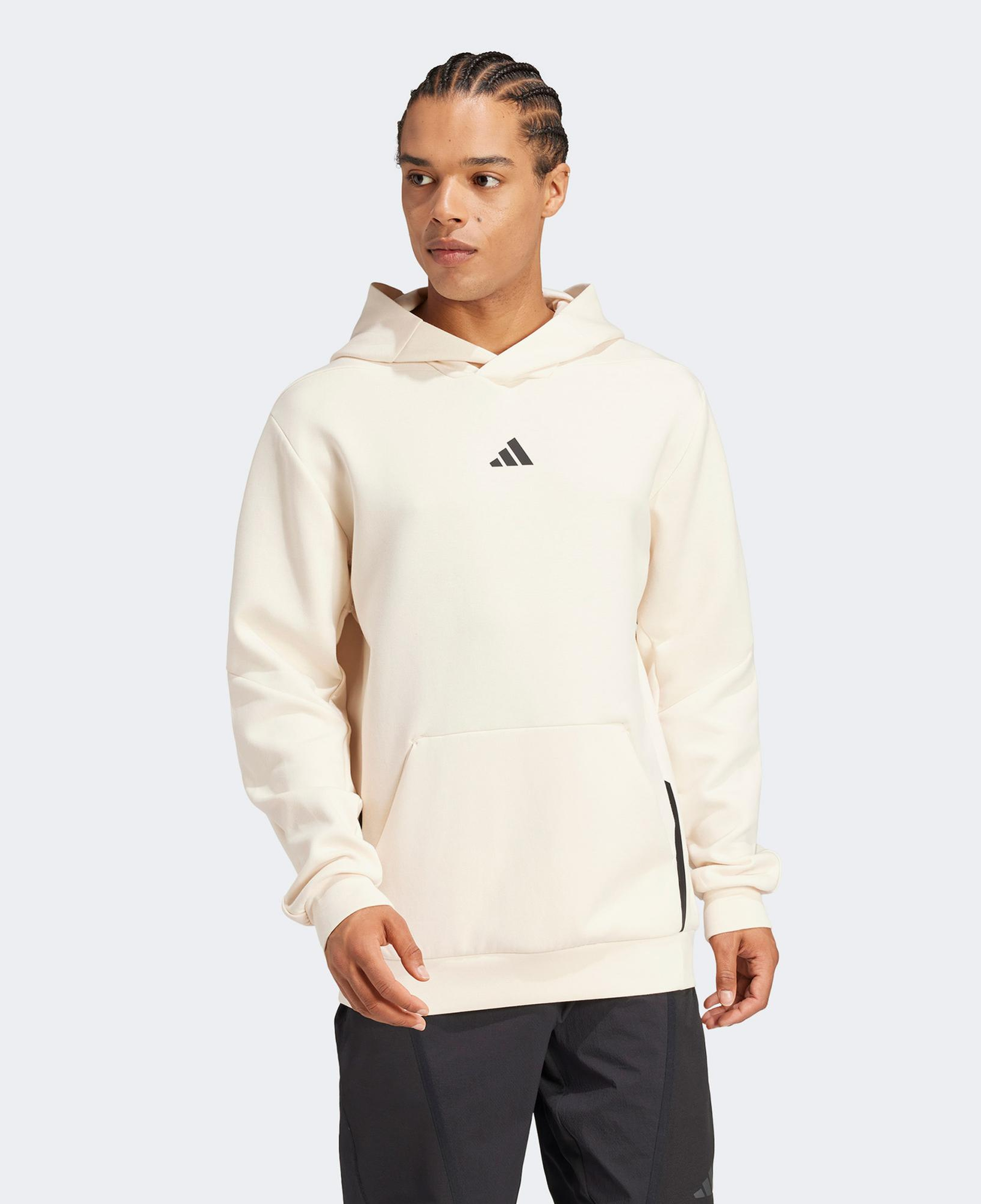 adidas Designed For Trainig Erkek Krem Antrenman Sweasthirt