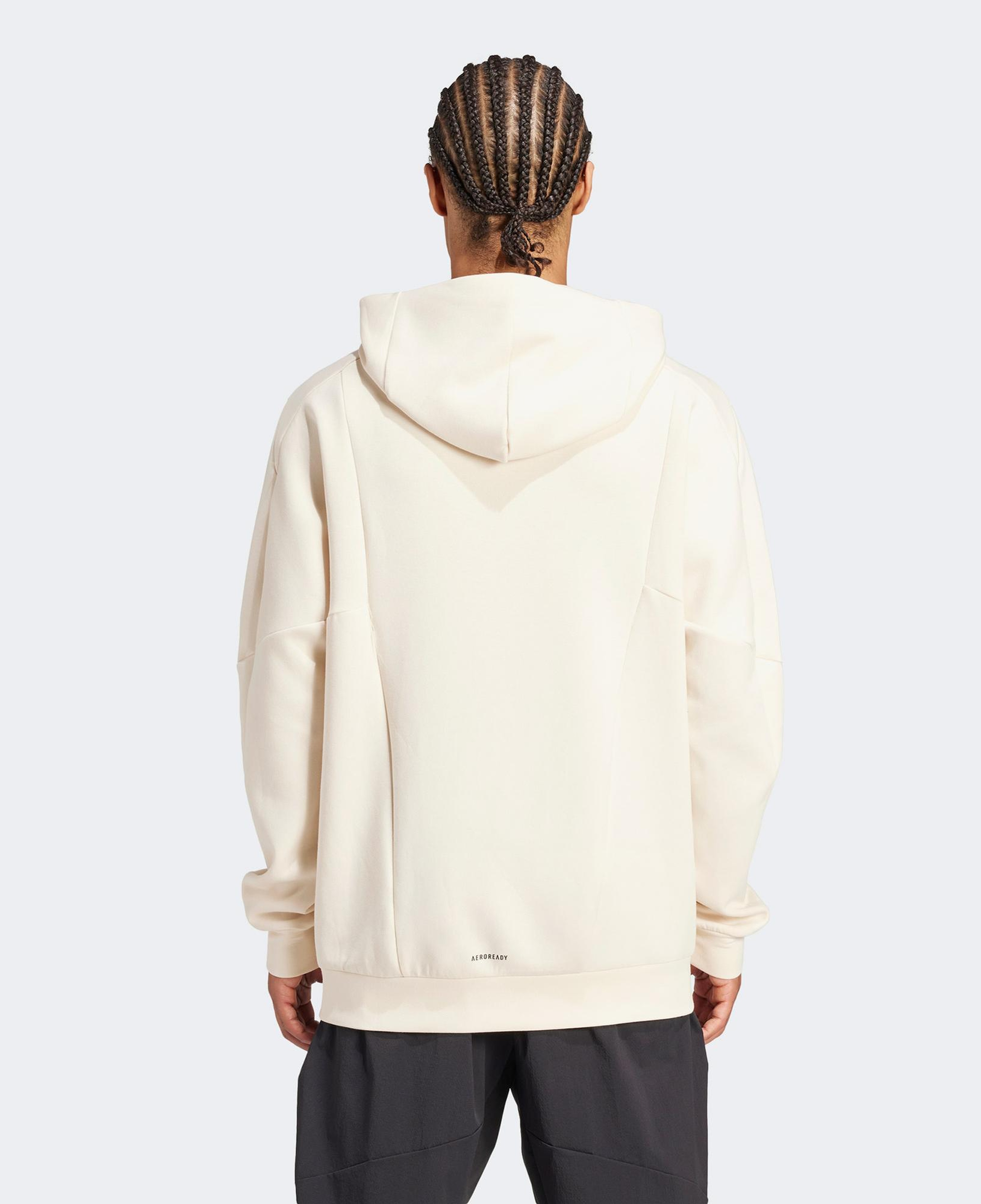 adidas Designed For Trainig Erkek Krem Antrenman Sweasthirt