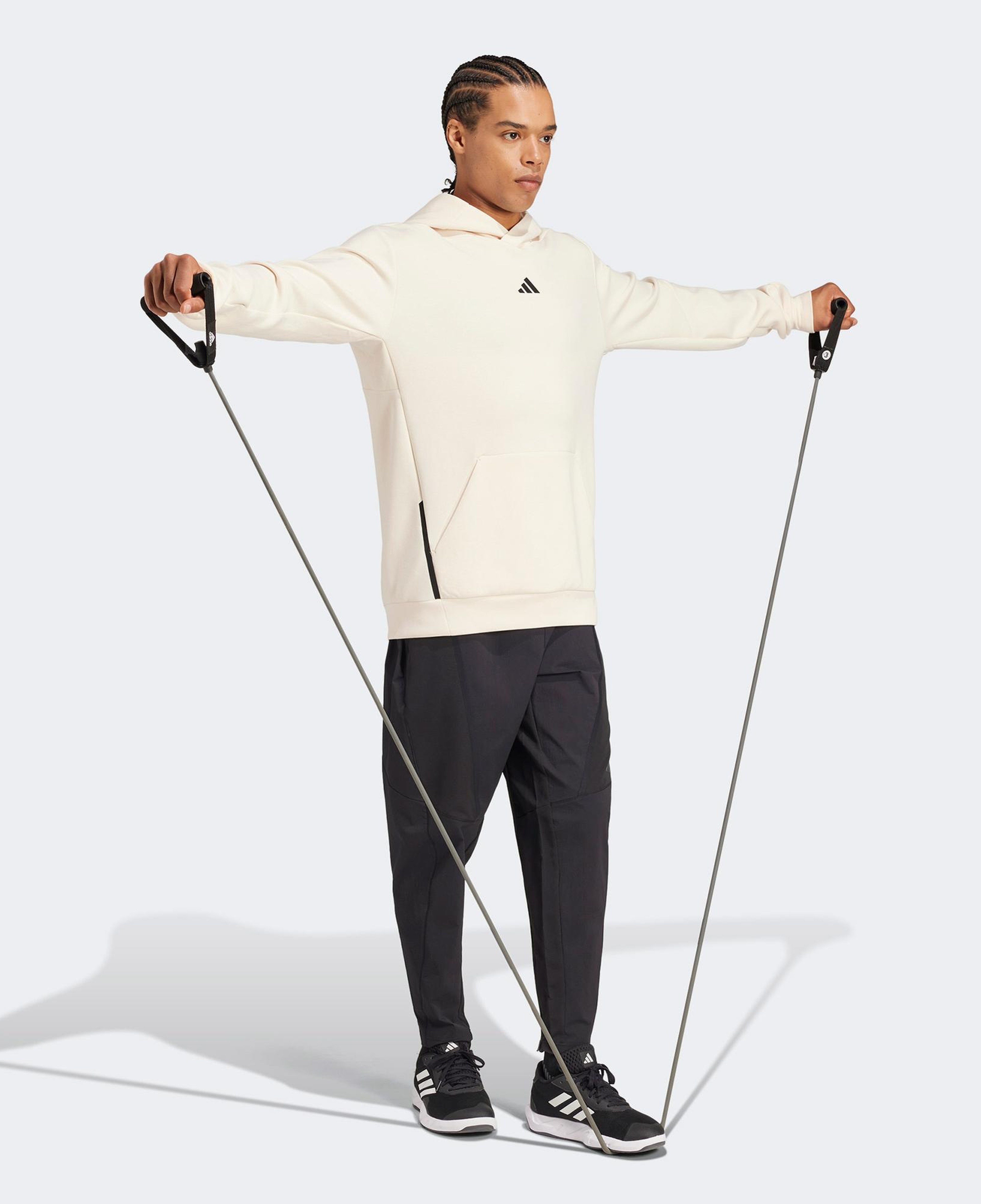 adidas Designed For Trainig Erkek Krem Antrenman Sweasthirt