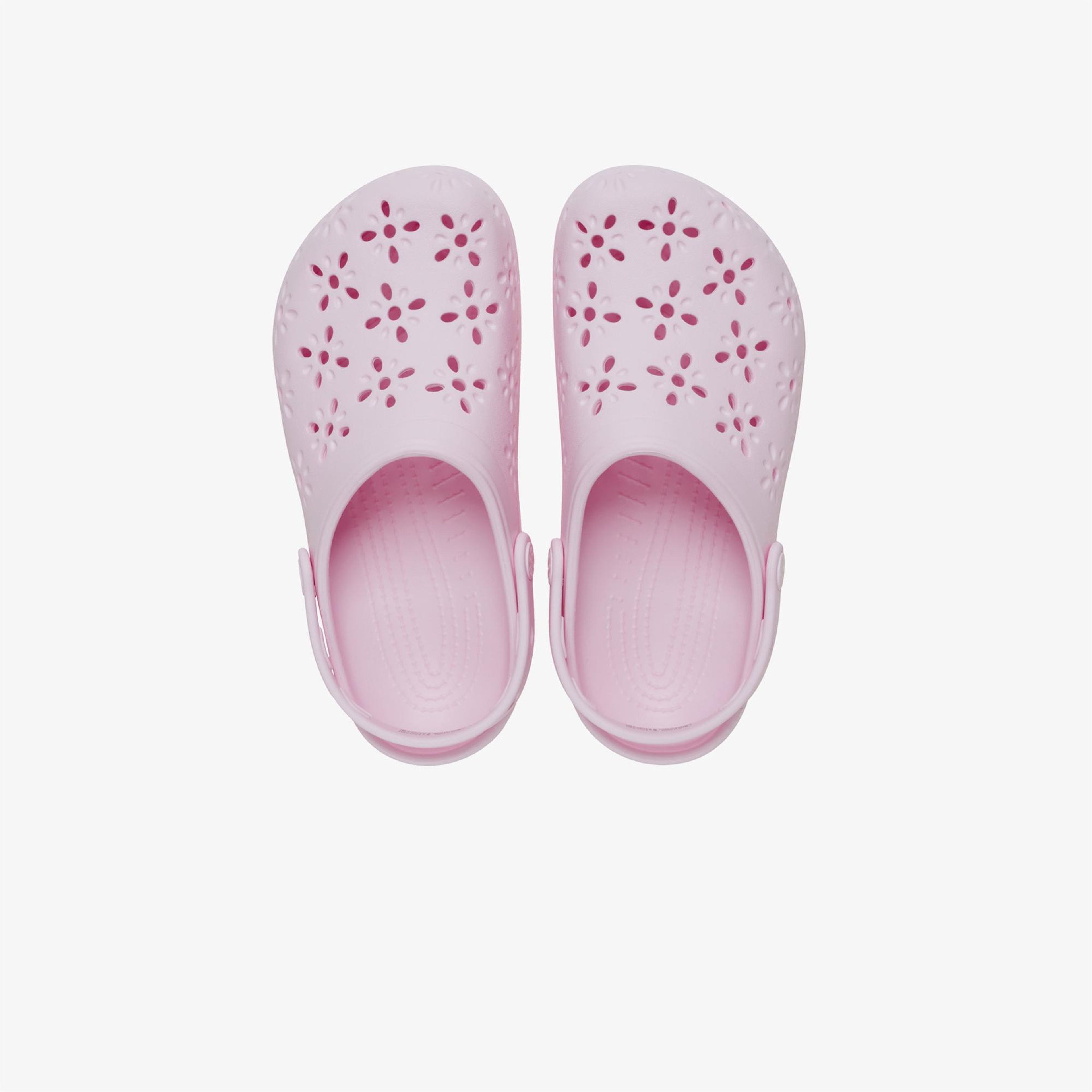 Crocs Classic Floral Cut Out Clog Kadın Pembe Terlik