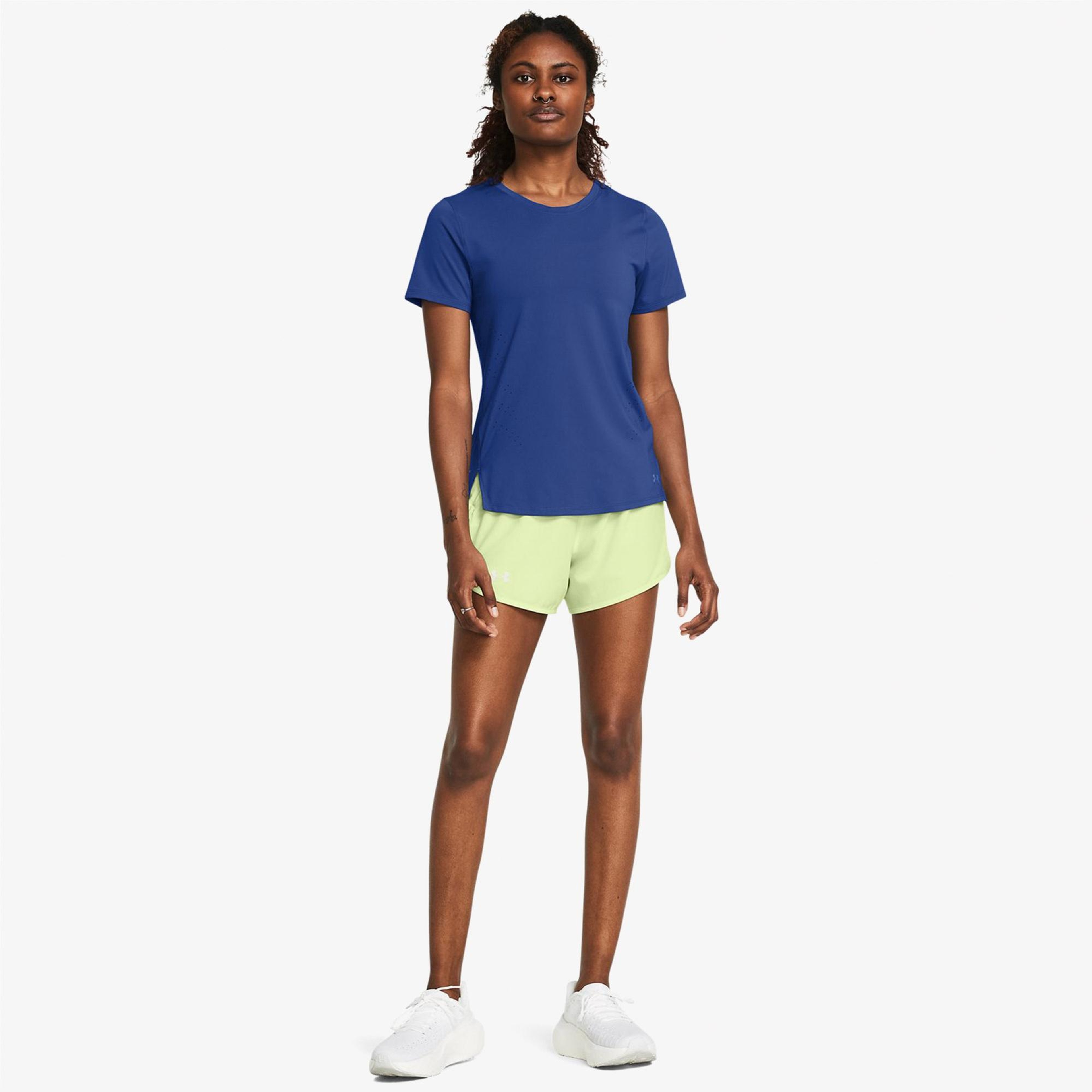 Under Armour Fly By 3inch Kadın Sarı Koşu Şortu