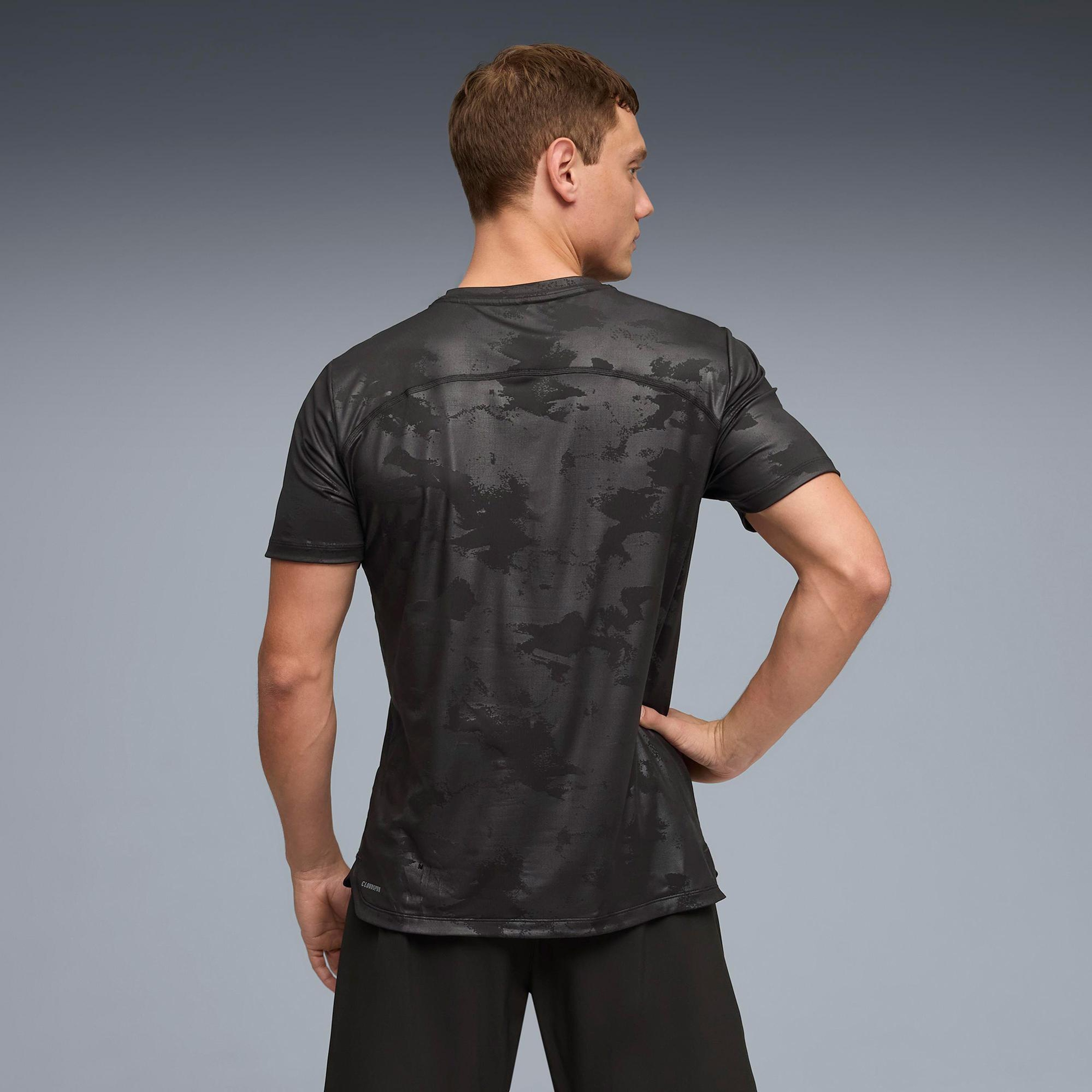 Puma Cloudspun Emboss Erkek Siyah Antrenman T-Shirt