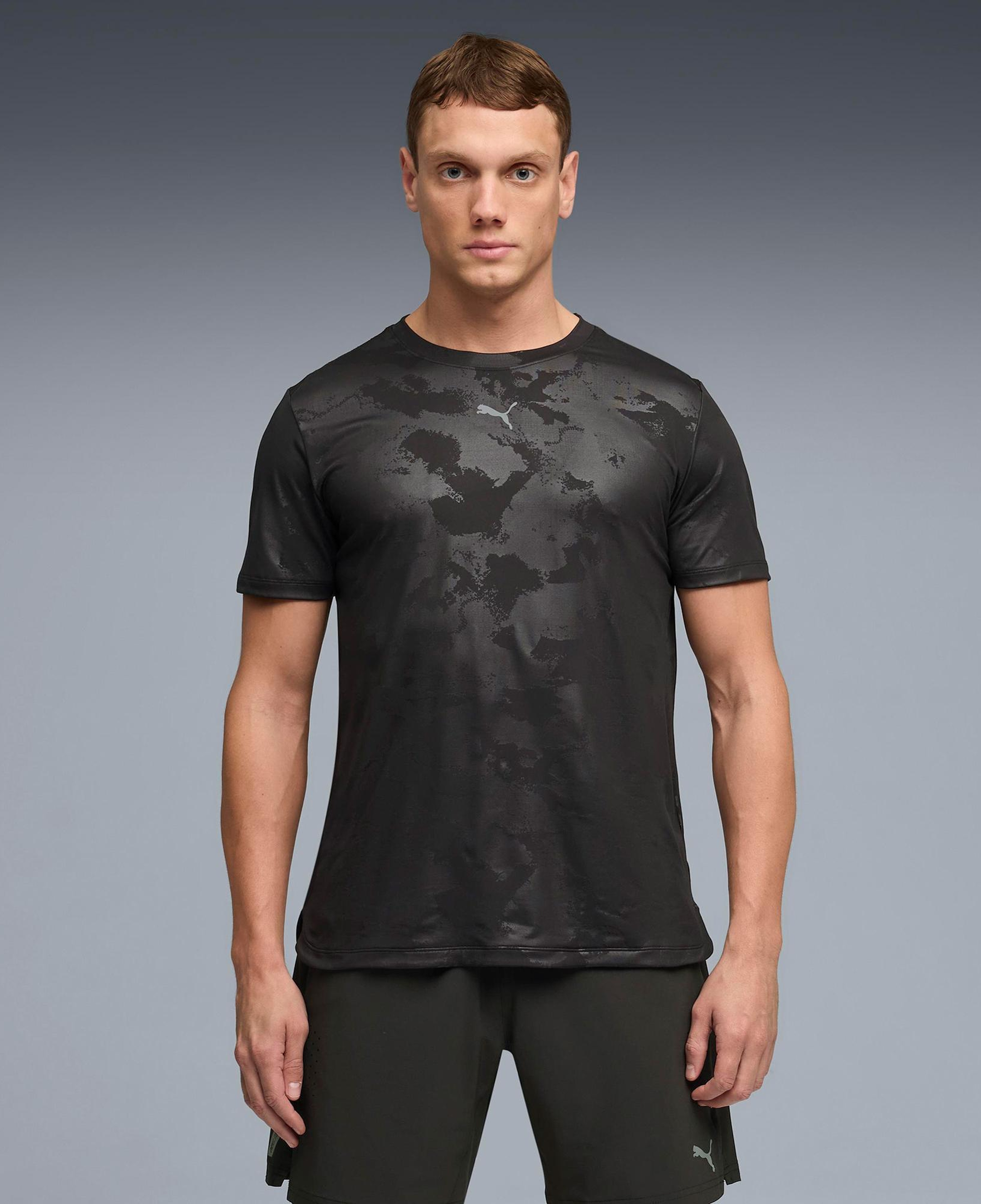 Puma Cloudspun Emboss Erkek Siyah Antrenman T-Shirt