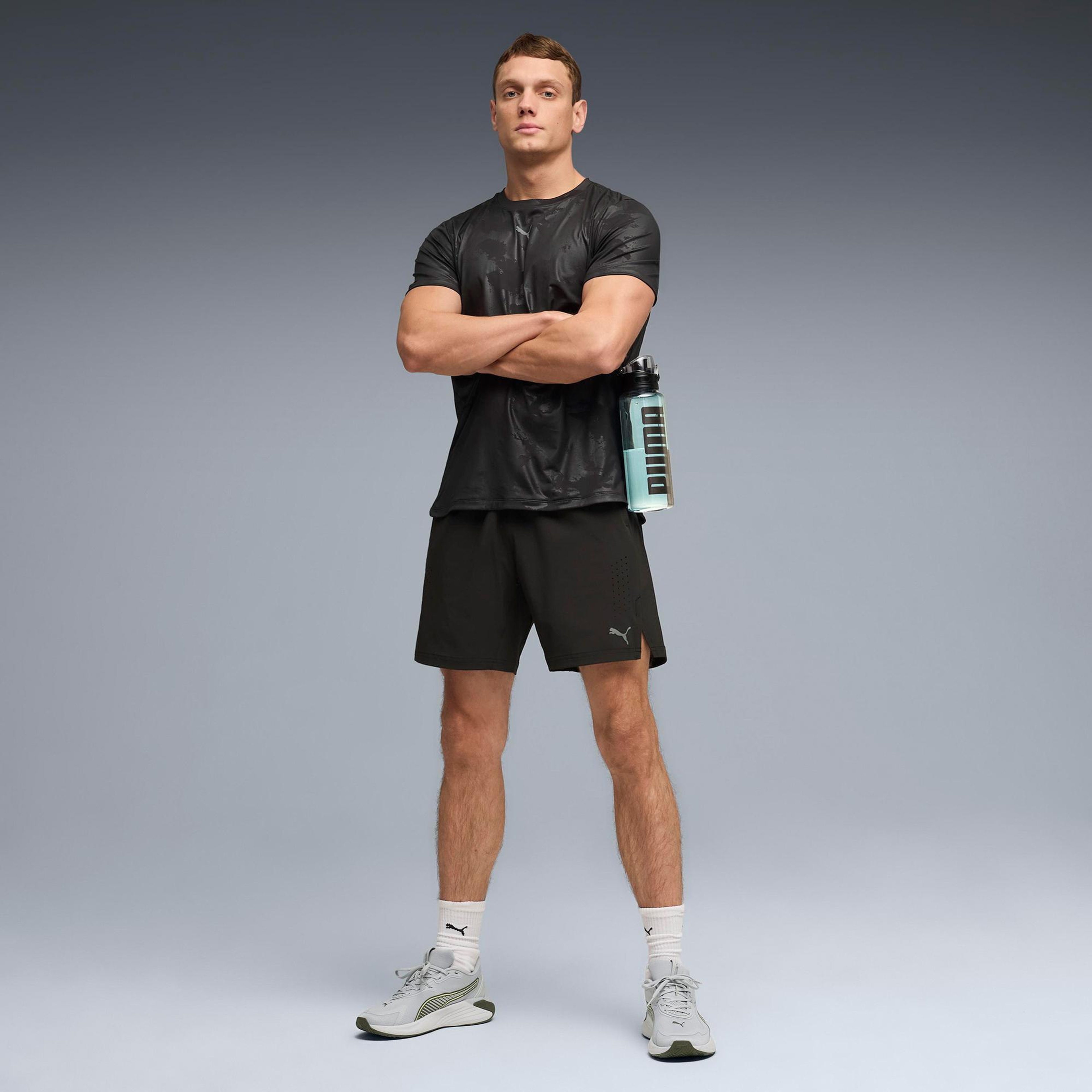 Puma Cloudspun Emboss Erkek Siyah Antrenman T-Shirt