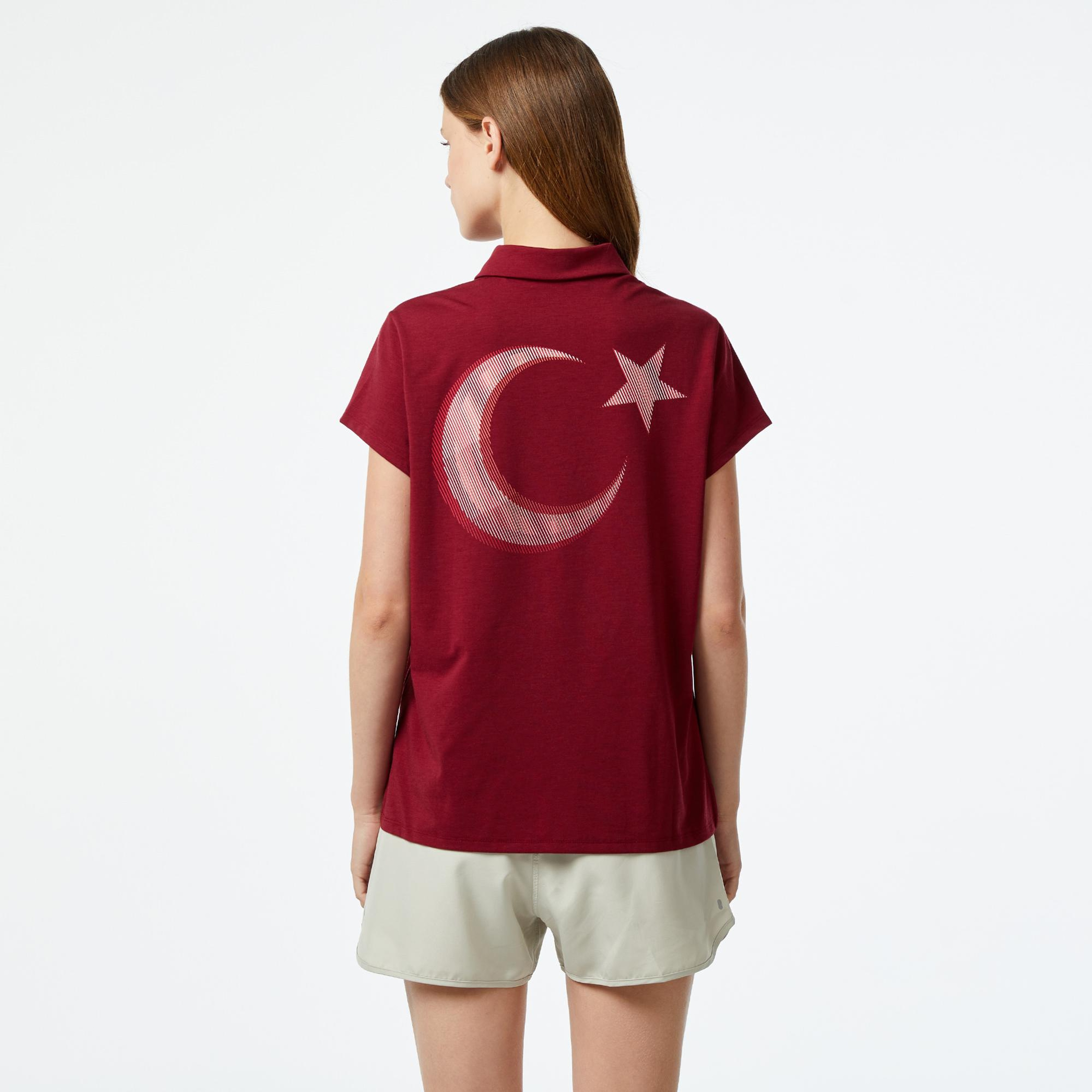 adidas Team Türkiye Kadın Kırmızı Günlük Polo