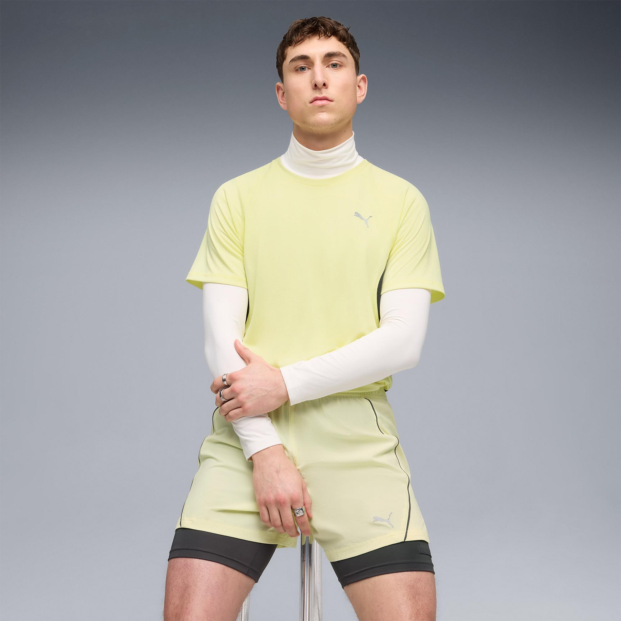 Puma Run Velocity (Poly) Erkek Sarı Koşu T-Shirt