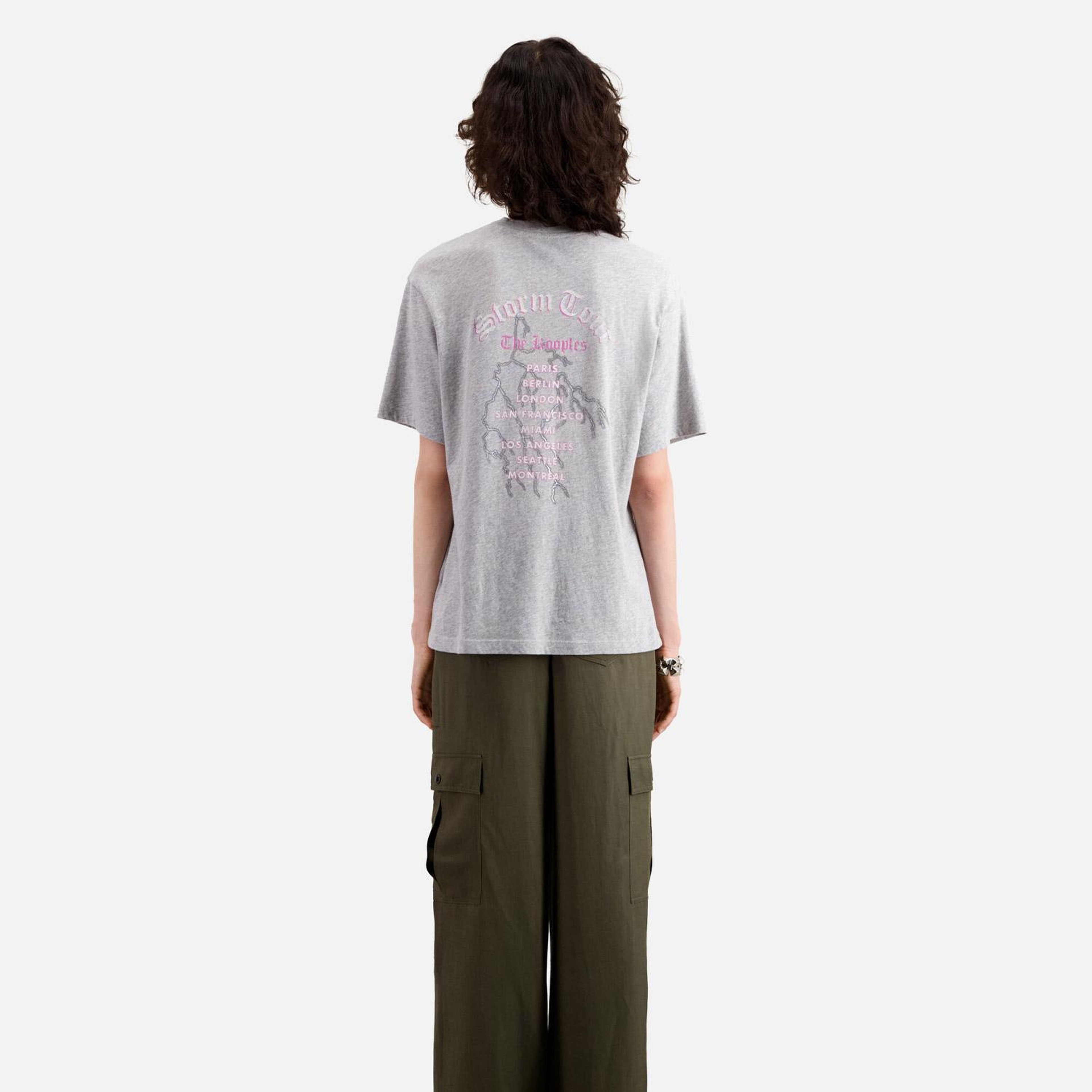 KADIN BASKILI GRİ T-SHIRT