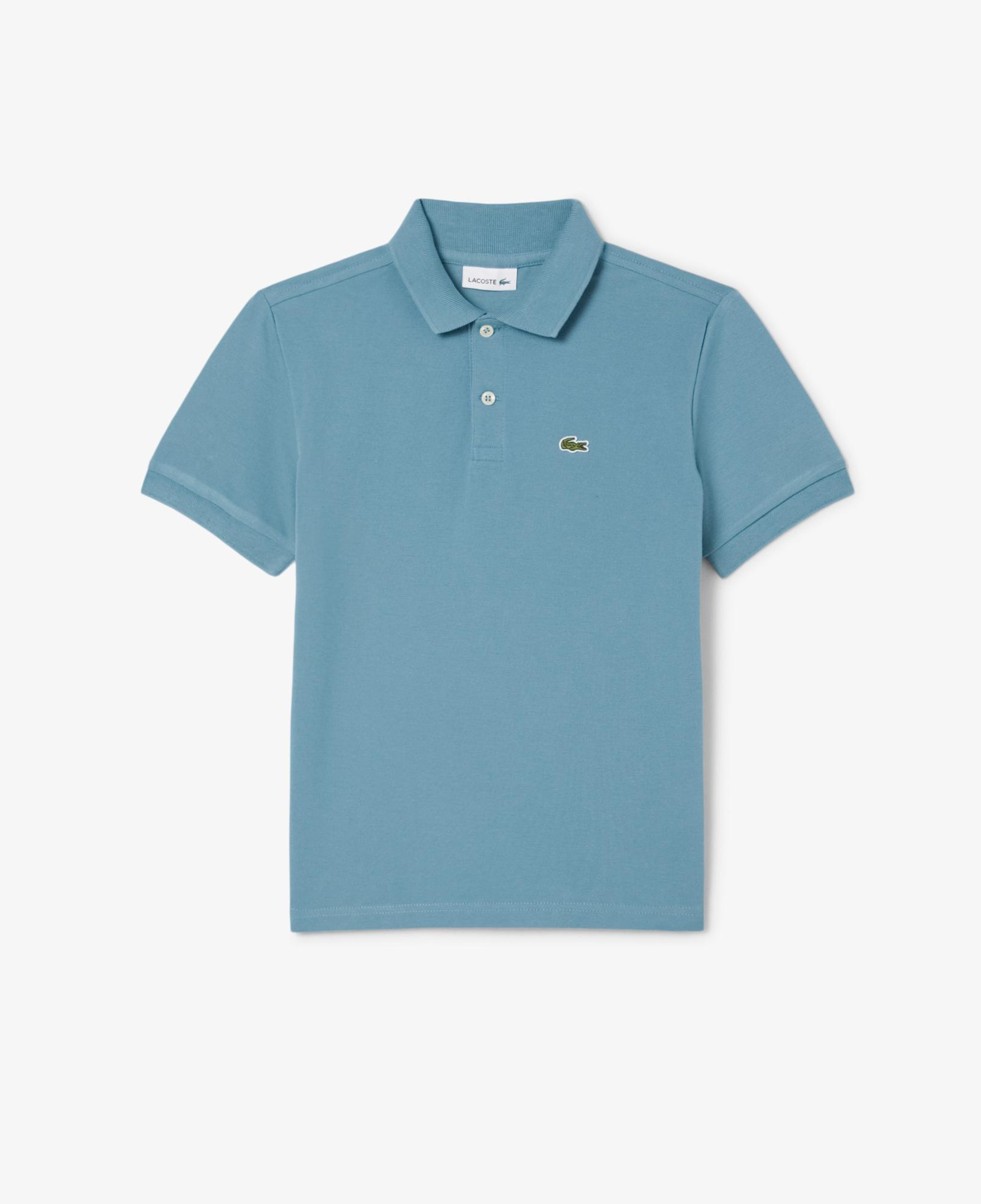 Lacoste Pique Printed Çocuk Mavi Polo
