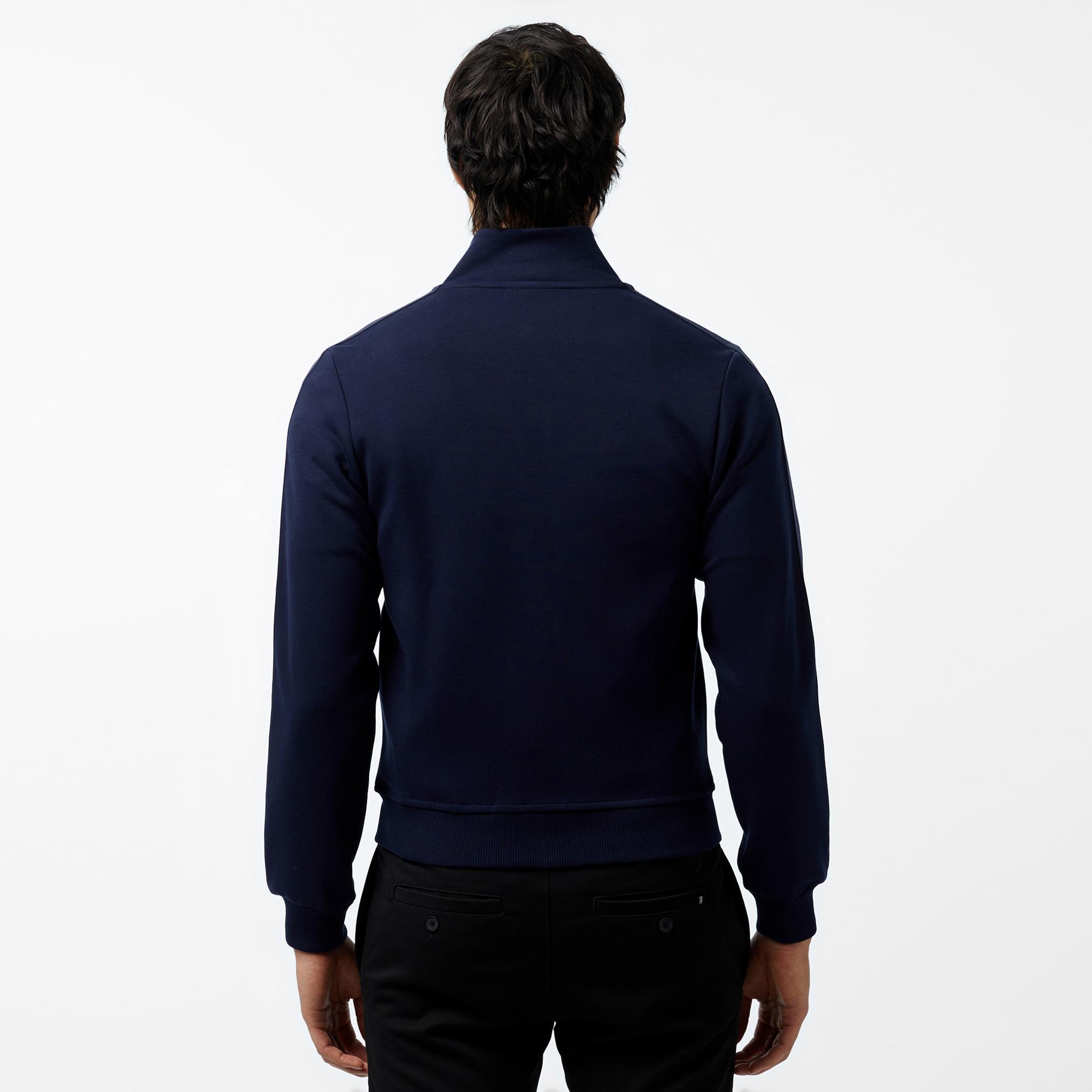 Erkek Regular Fit Fermuarlı Lacivert Sweatshirt