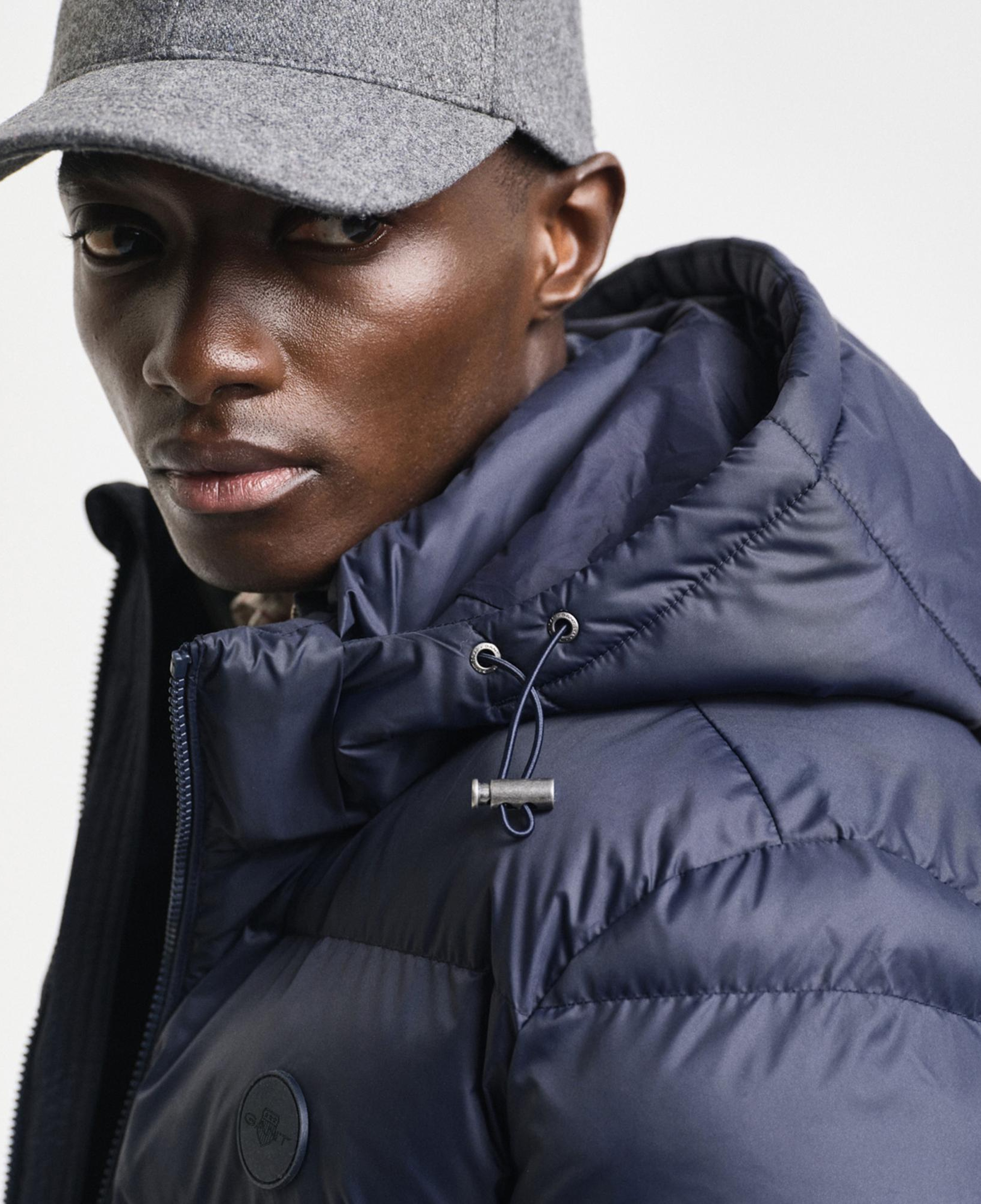 GANT Erkek Lacivert Kapüşonlu Mont