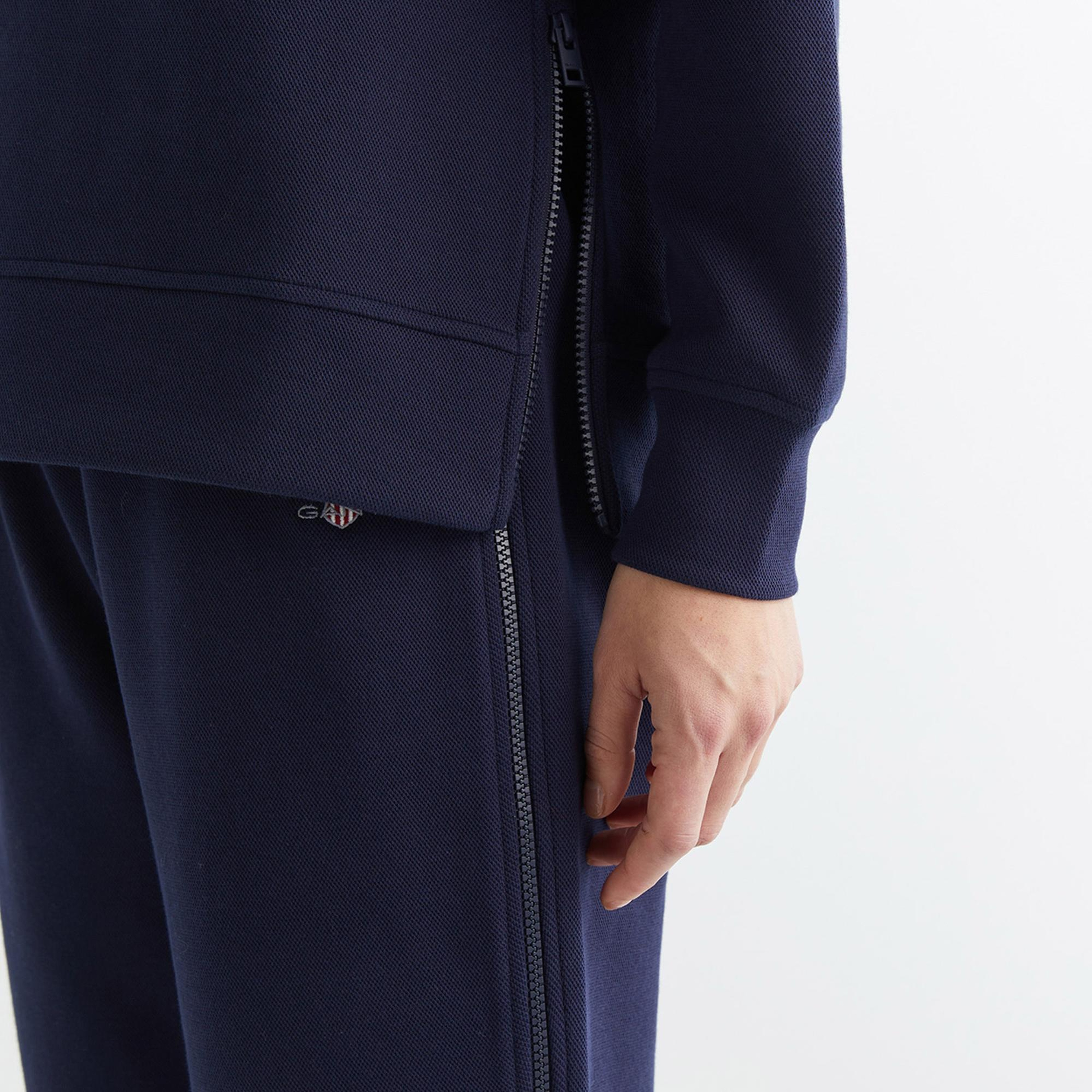 GANT Kadın Lacivert Oversize Fit Bisiklet Yaka Sweatshirt