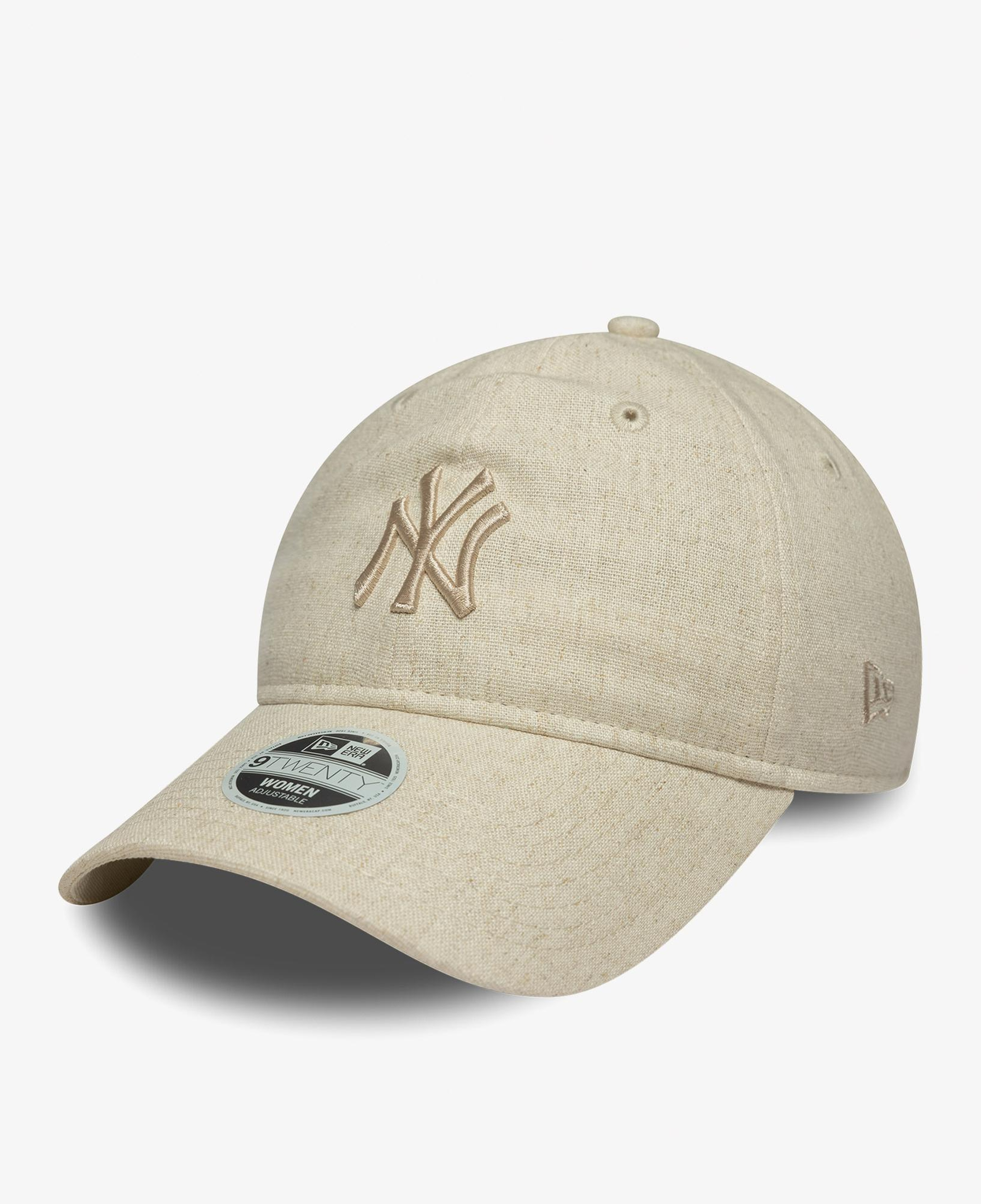 New Era 9Forty New York Yankes Mlb Linen Kadın Krem Şapka