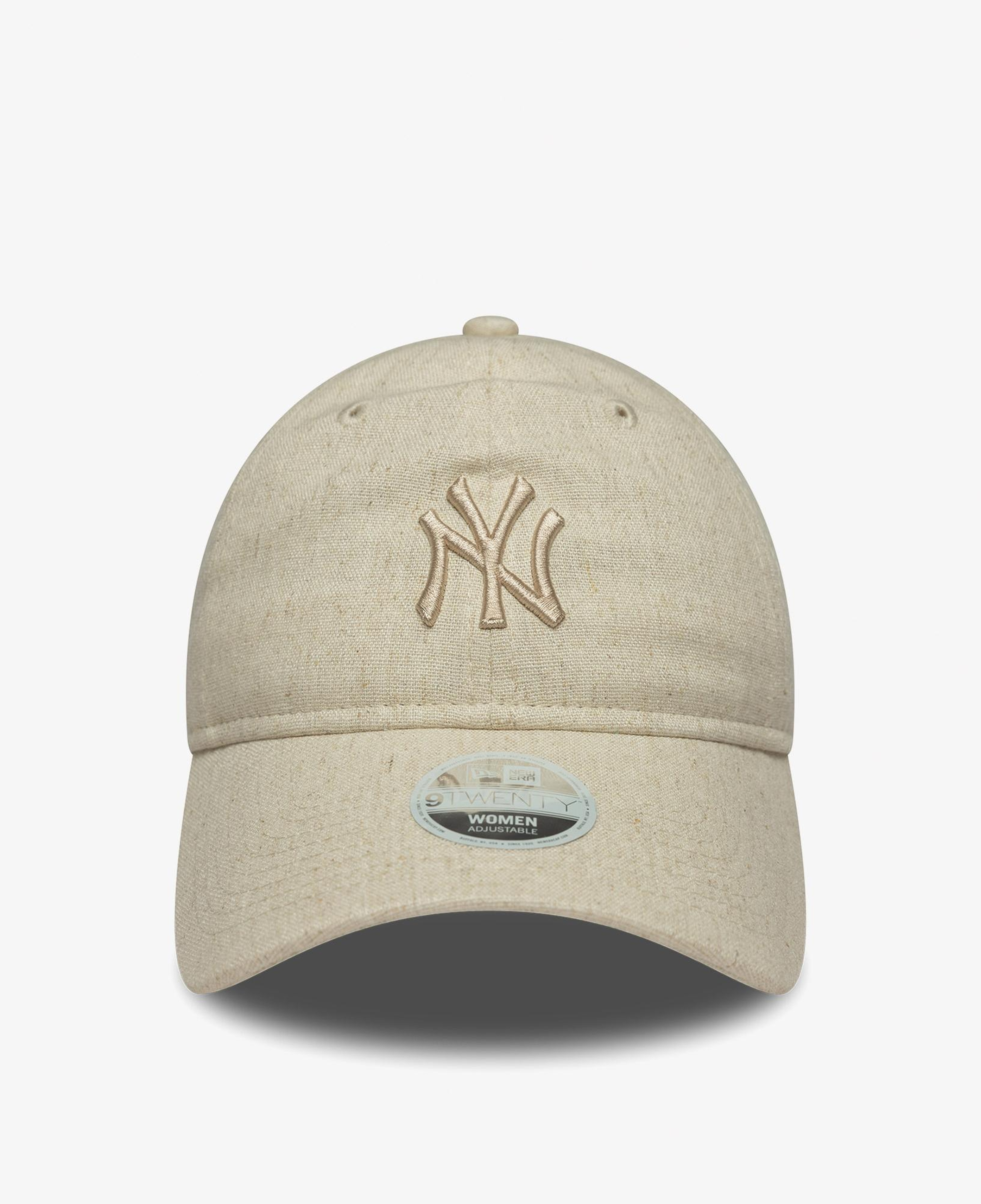 New Era 9Forty New York Yankes Mlb Linen Kadın Krem Şapka