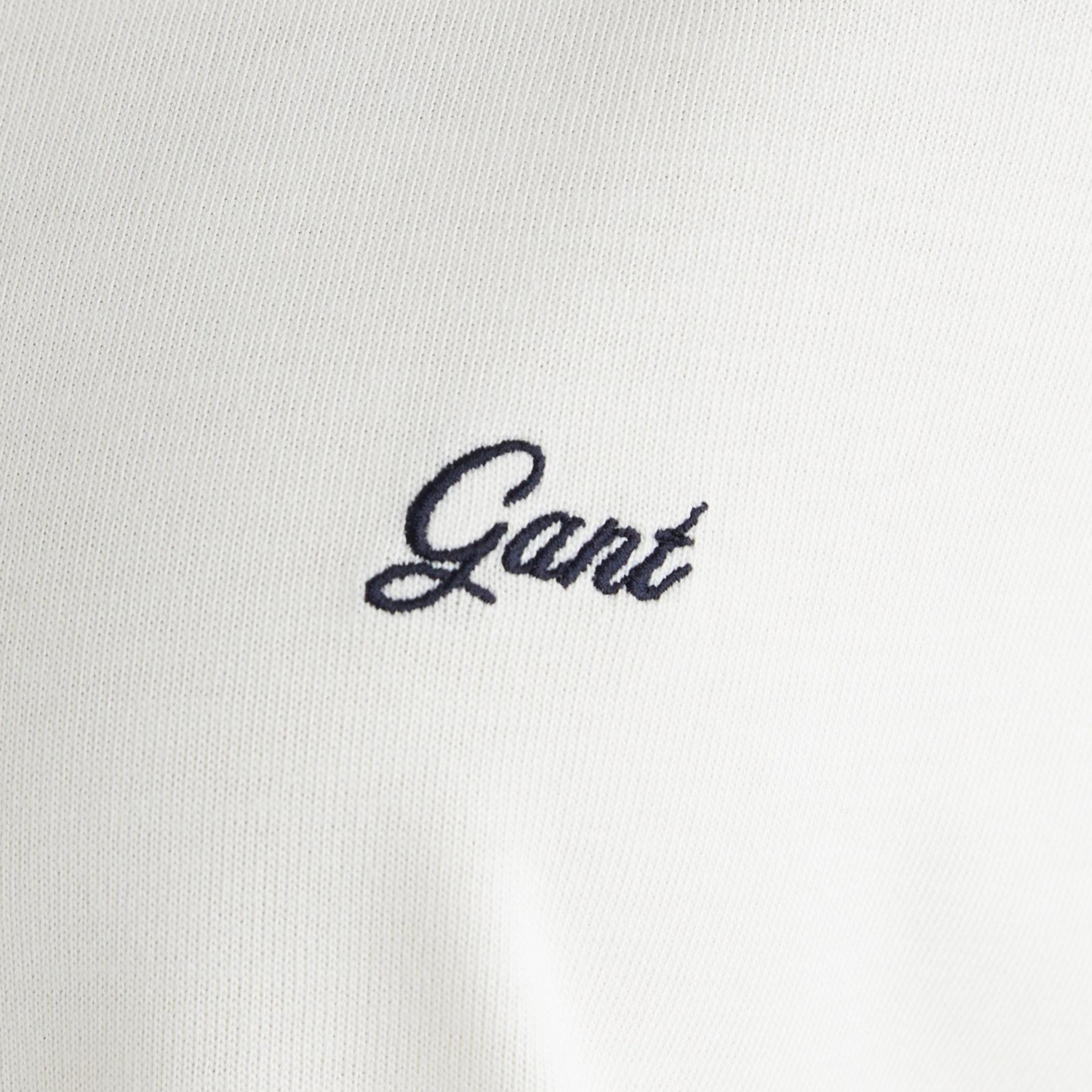 GANT Kadın Beyaz Bisiklet Yaka Regular Fit T-Shirt