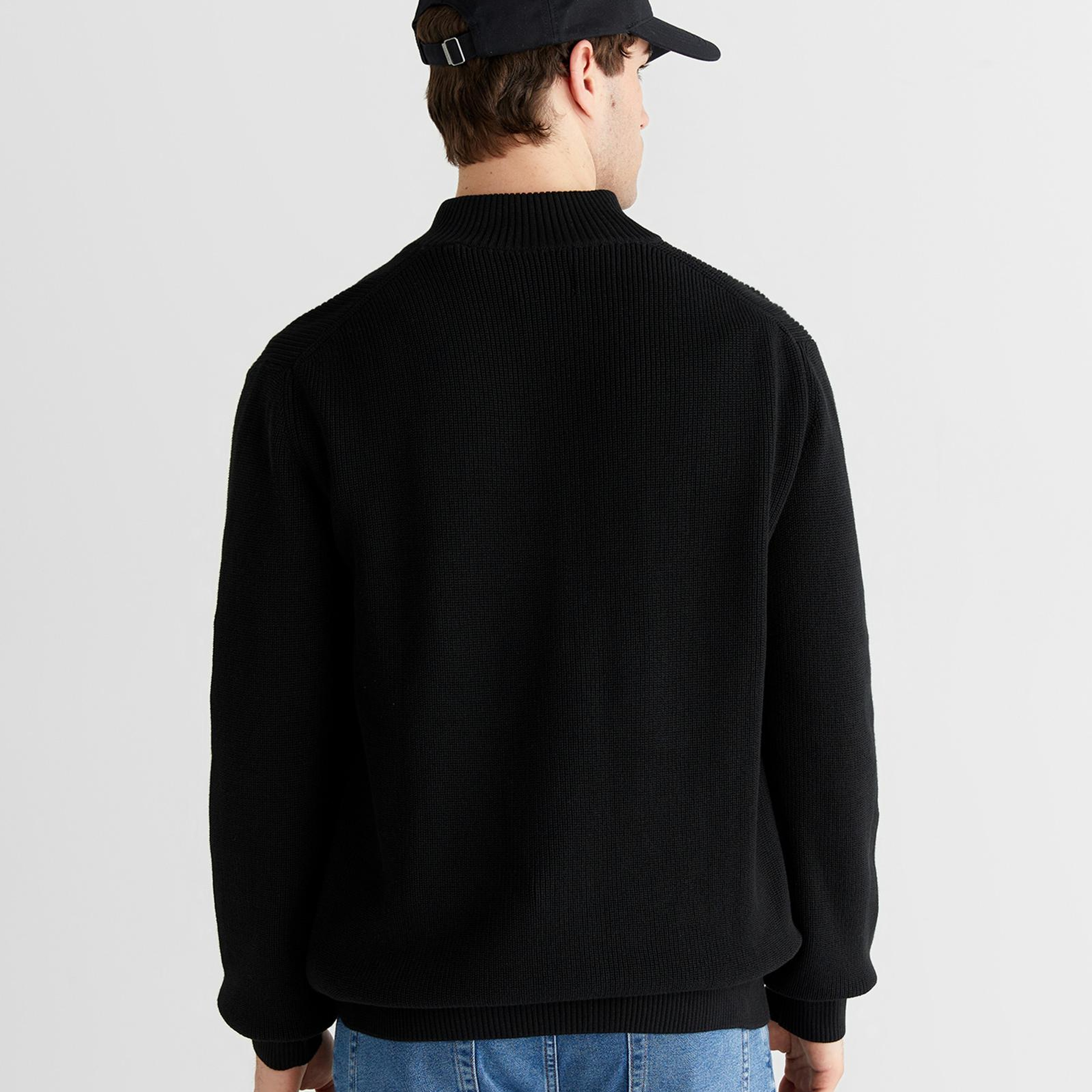 GANT Erkek Siyah Regular Fit Düğmeli Hırka