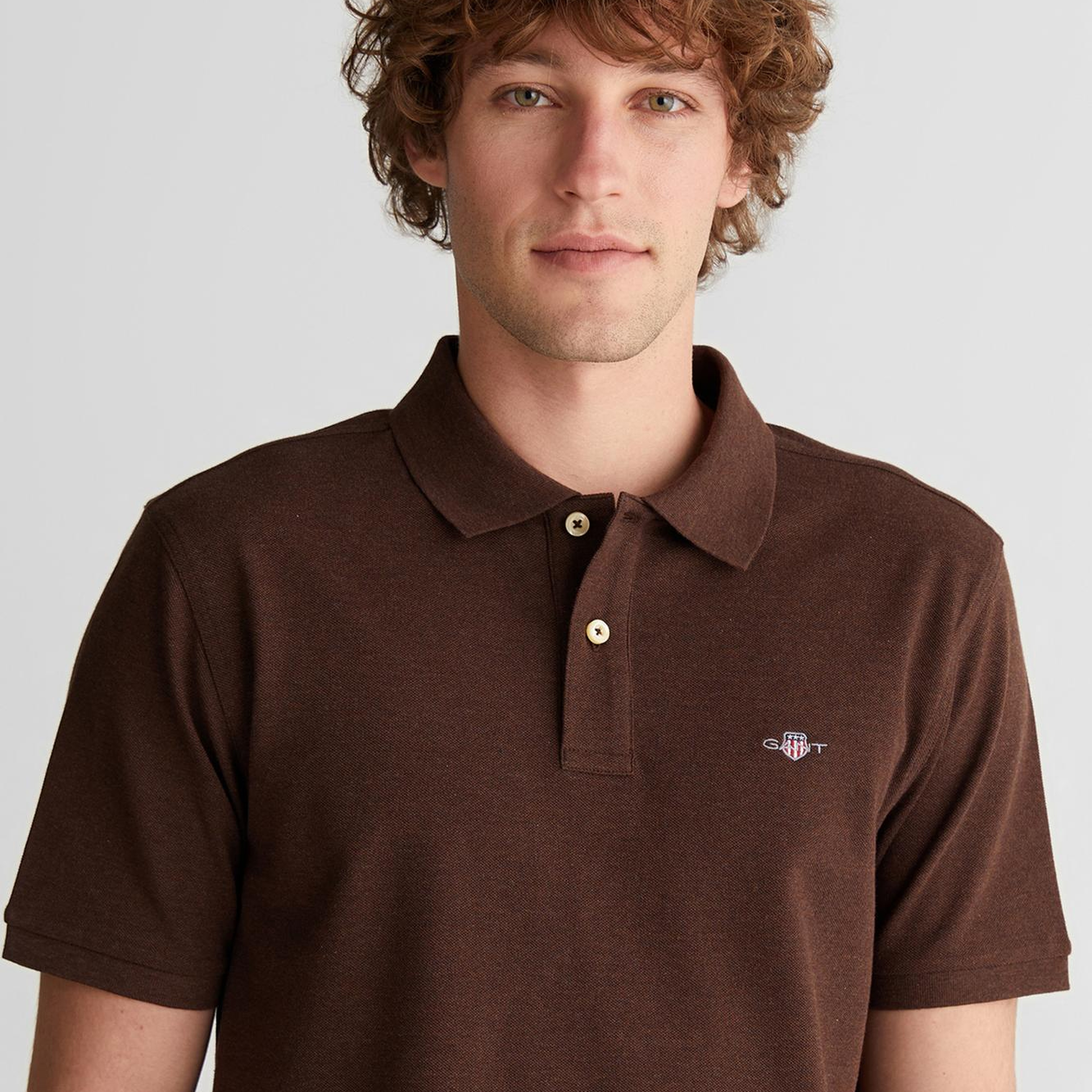 GANT Erkek Krem Regular Fit Logolu Polo Yaka T-Shirt