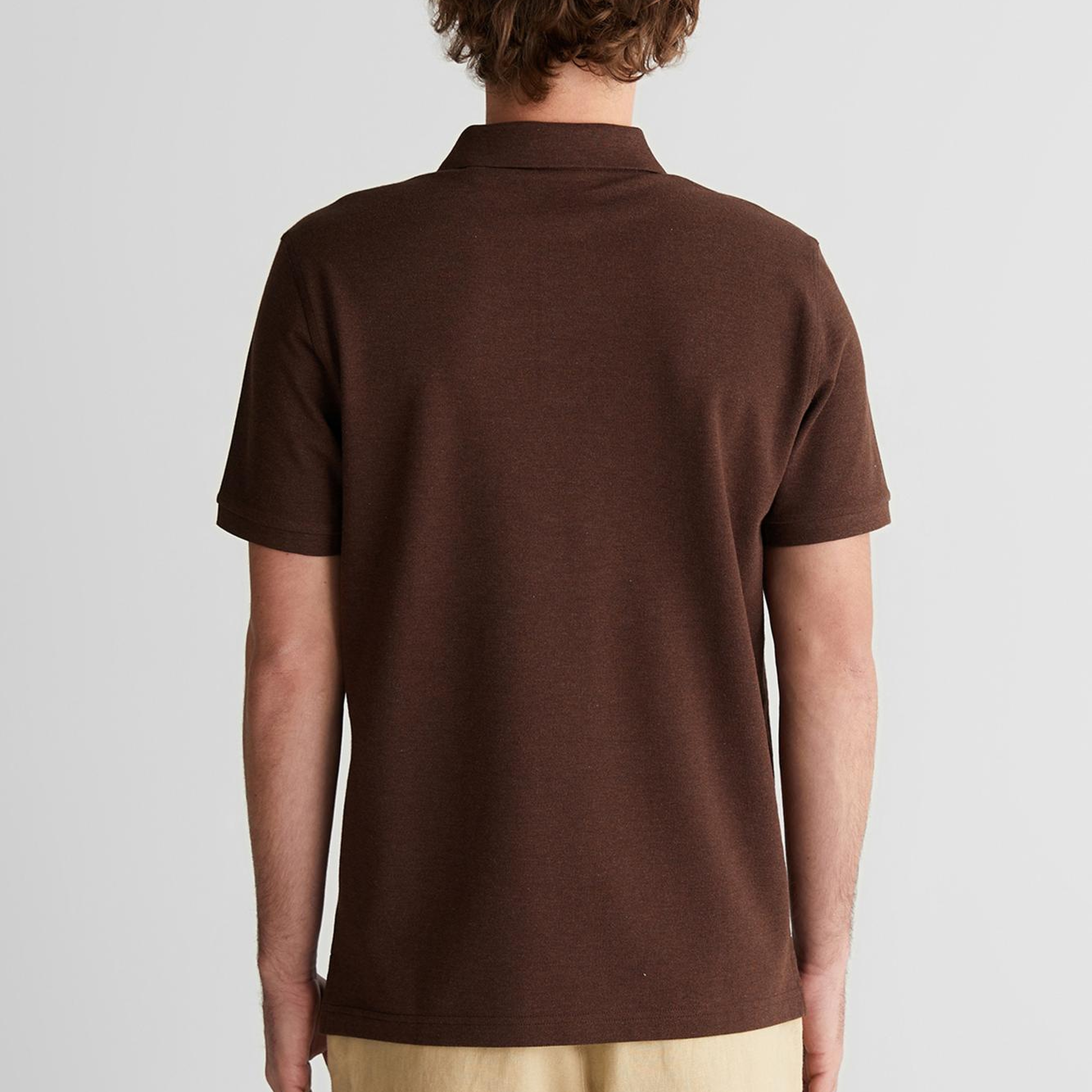 GANT Erkek Krem Regular Fit Logolu Polo Yaka T-Shirt