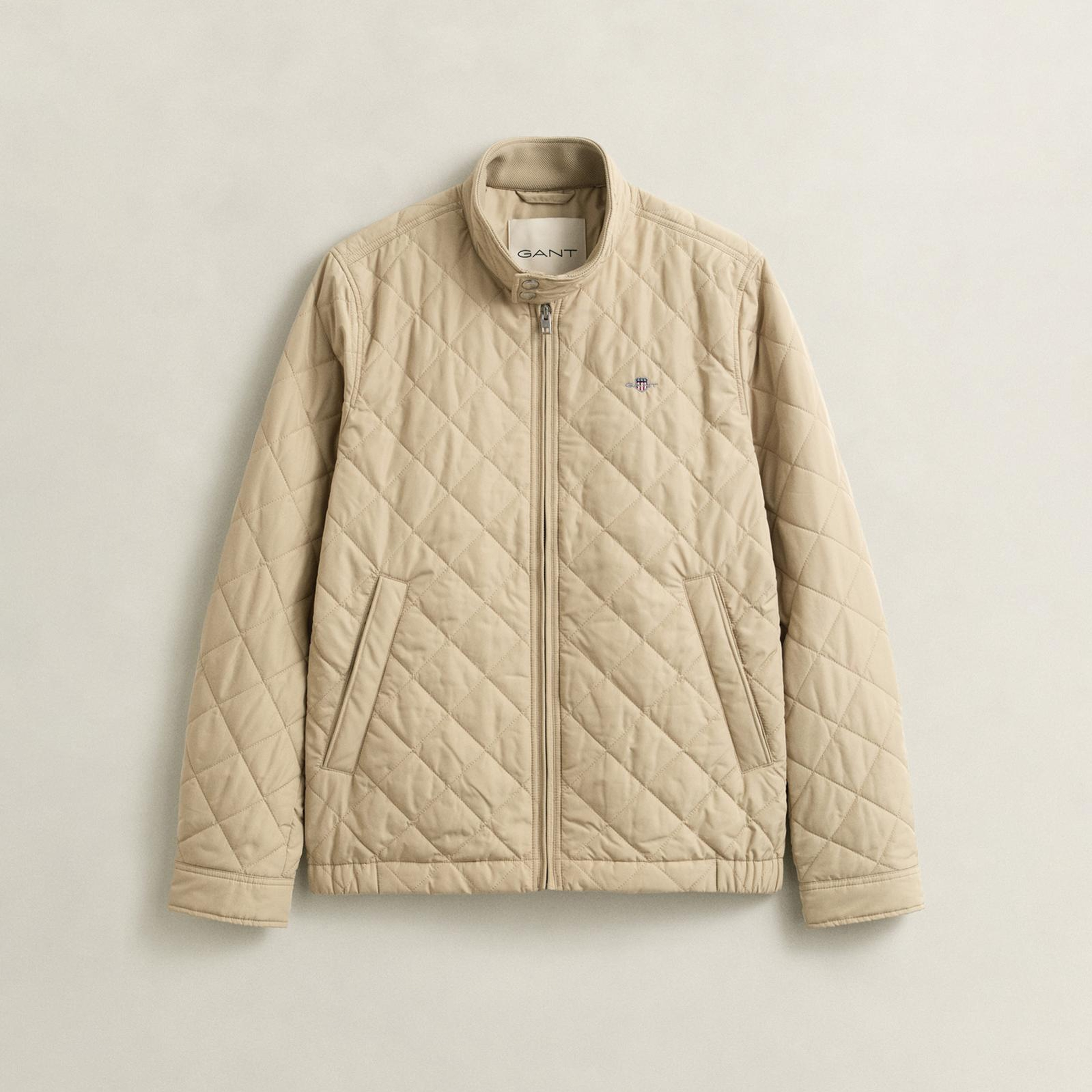 GANT Erkek Bej Dik Yaka Logolu Ceket