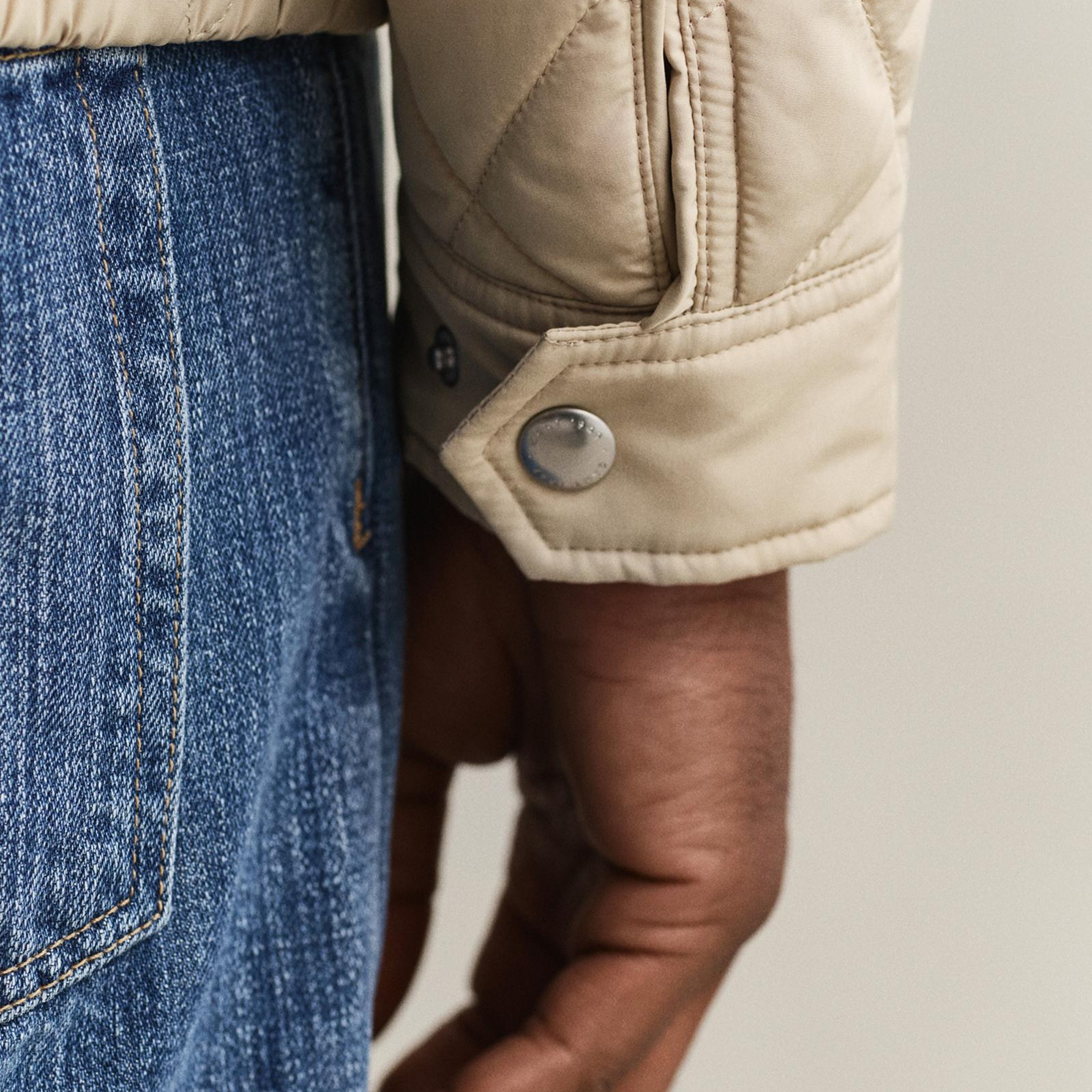 GANT Erkek Bej Dik Yaka Logolu Ceket