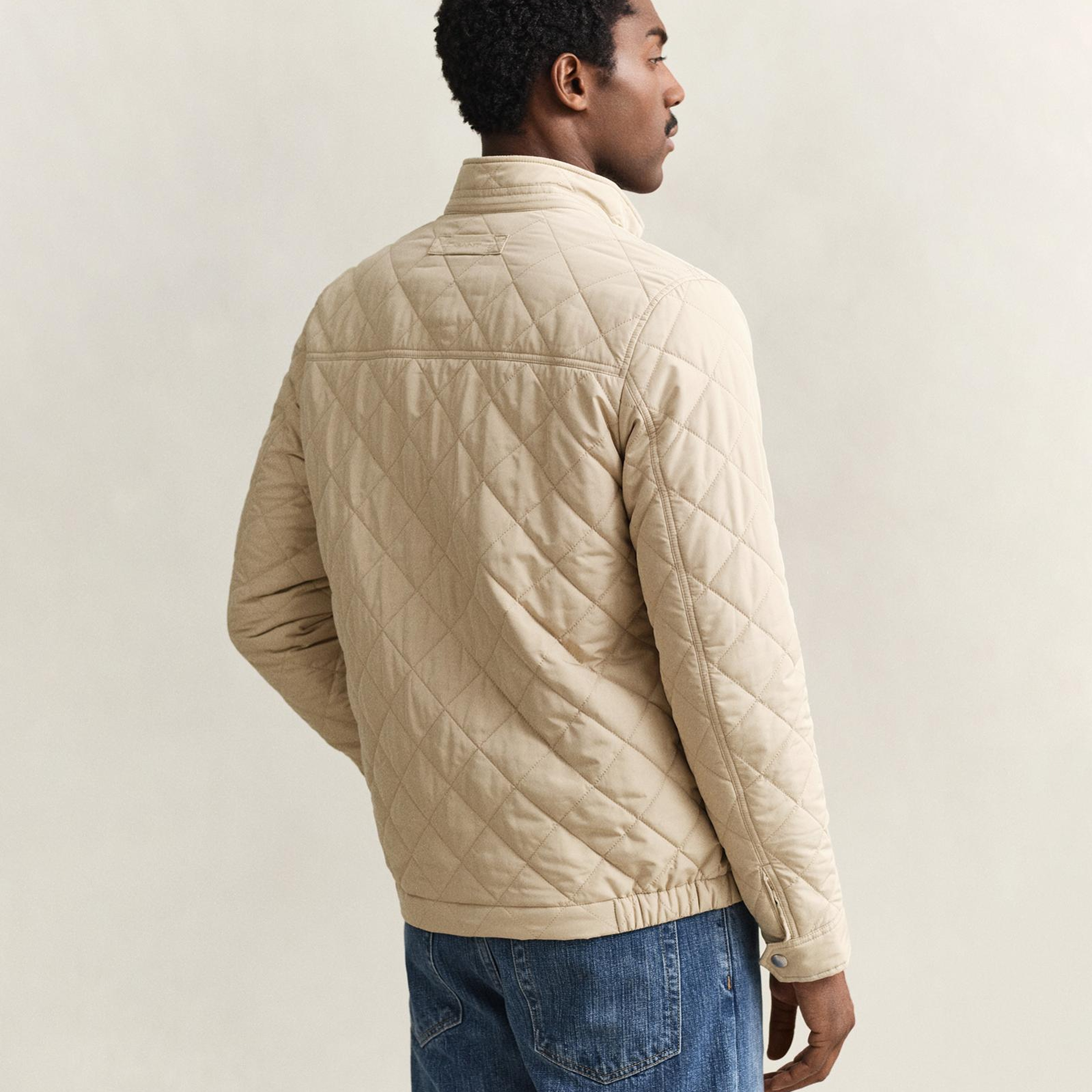 GANT Erkek Bej Dik Yaka Logolu Ceket