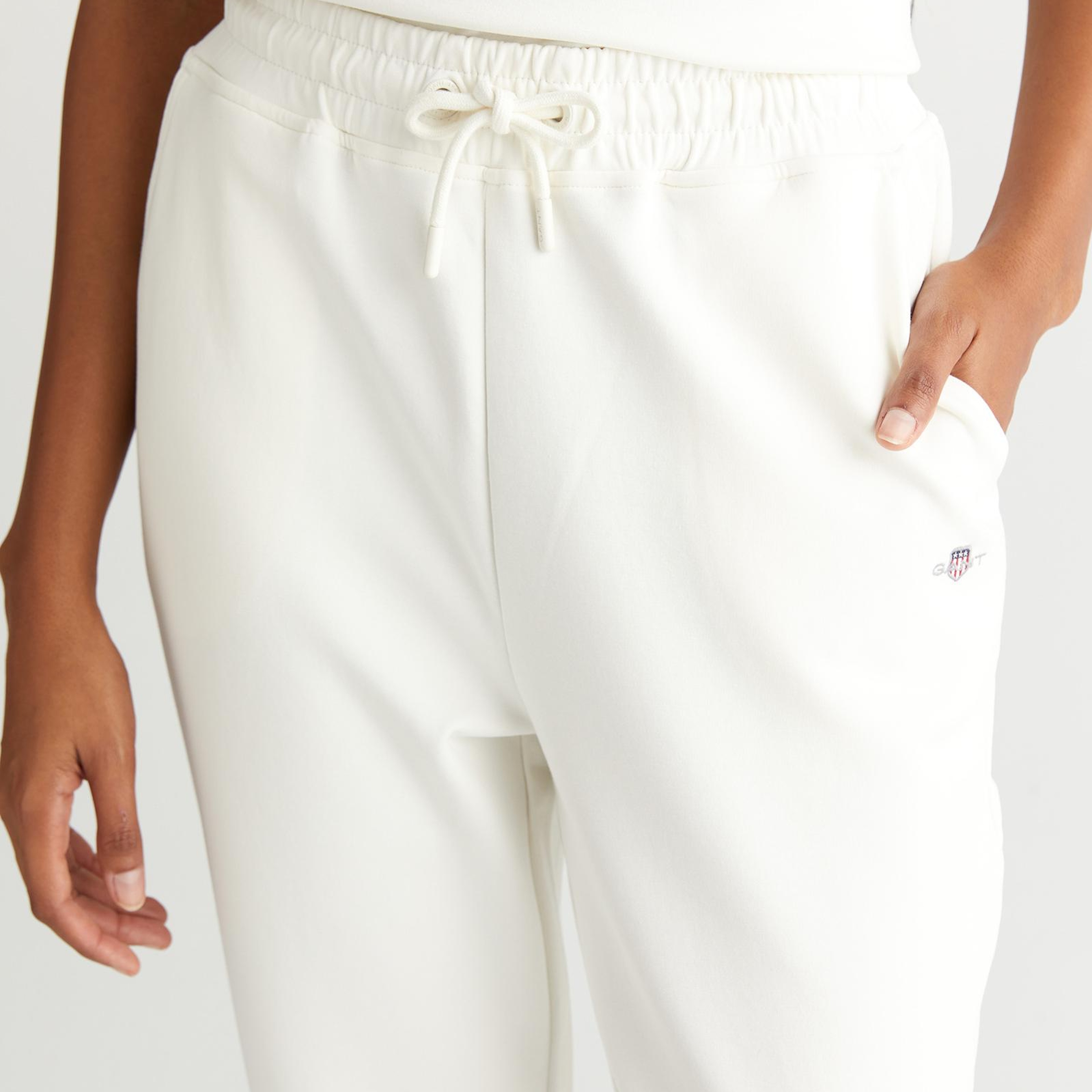 GANT Kadın Beyaz Regular Fit Eşofman Altı