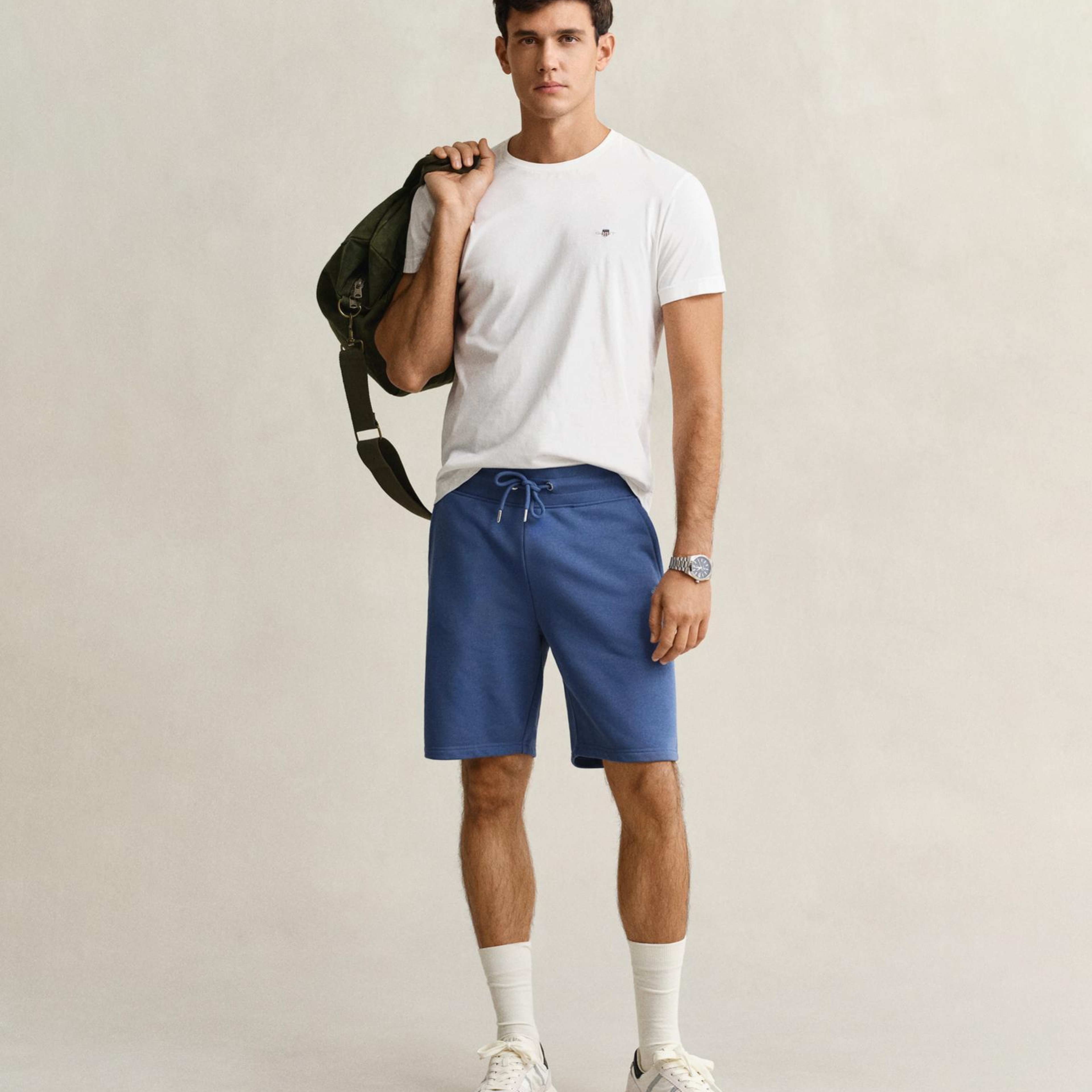 GANT Erkek Mavi Logolu Şort