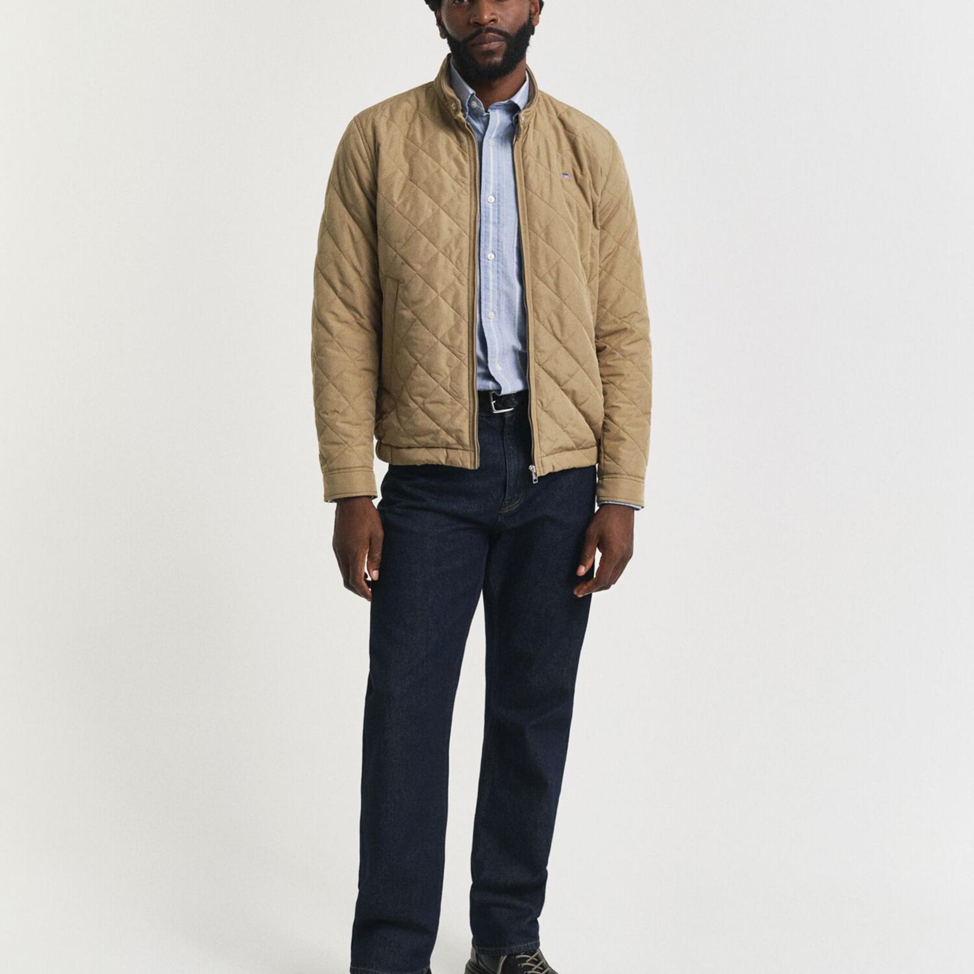 GANT Erkek Bej Regular Fit Fermuarlı Mont