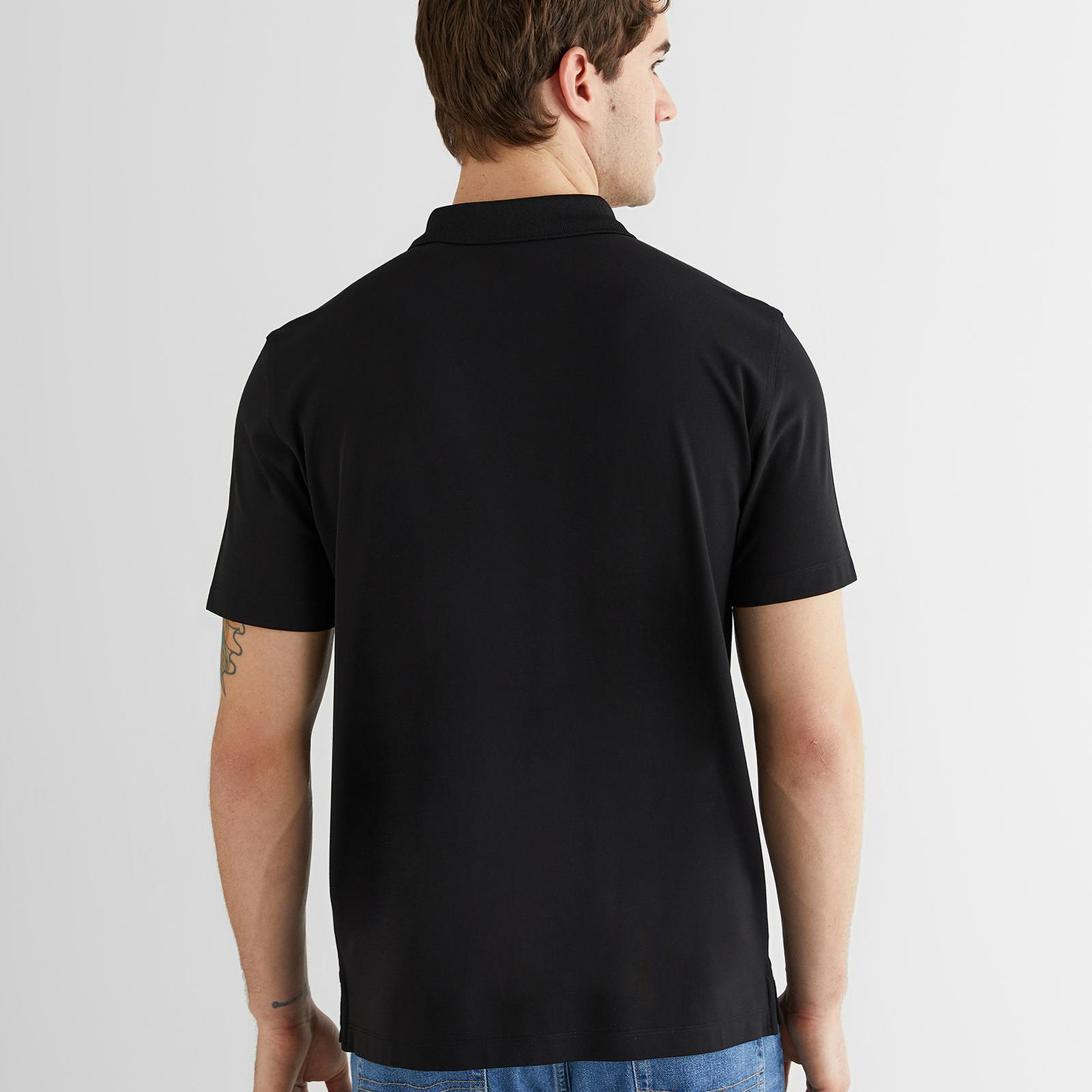 GANT Erkek Siyah Regular Fit Logolu Polo Yaka T-Shirt