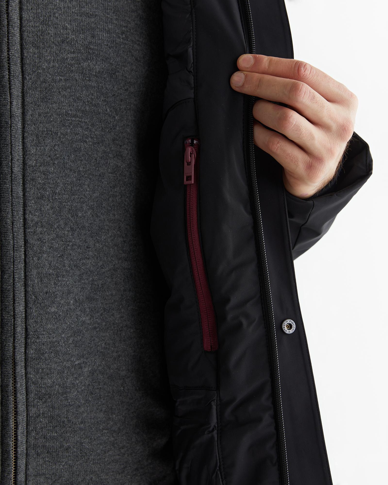 GANT Erkek Siyah Standart Fit Kapüşonlu Mont