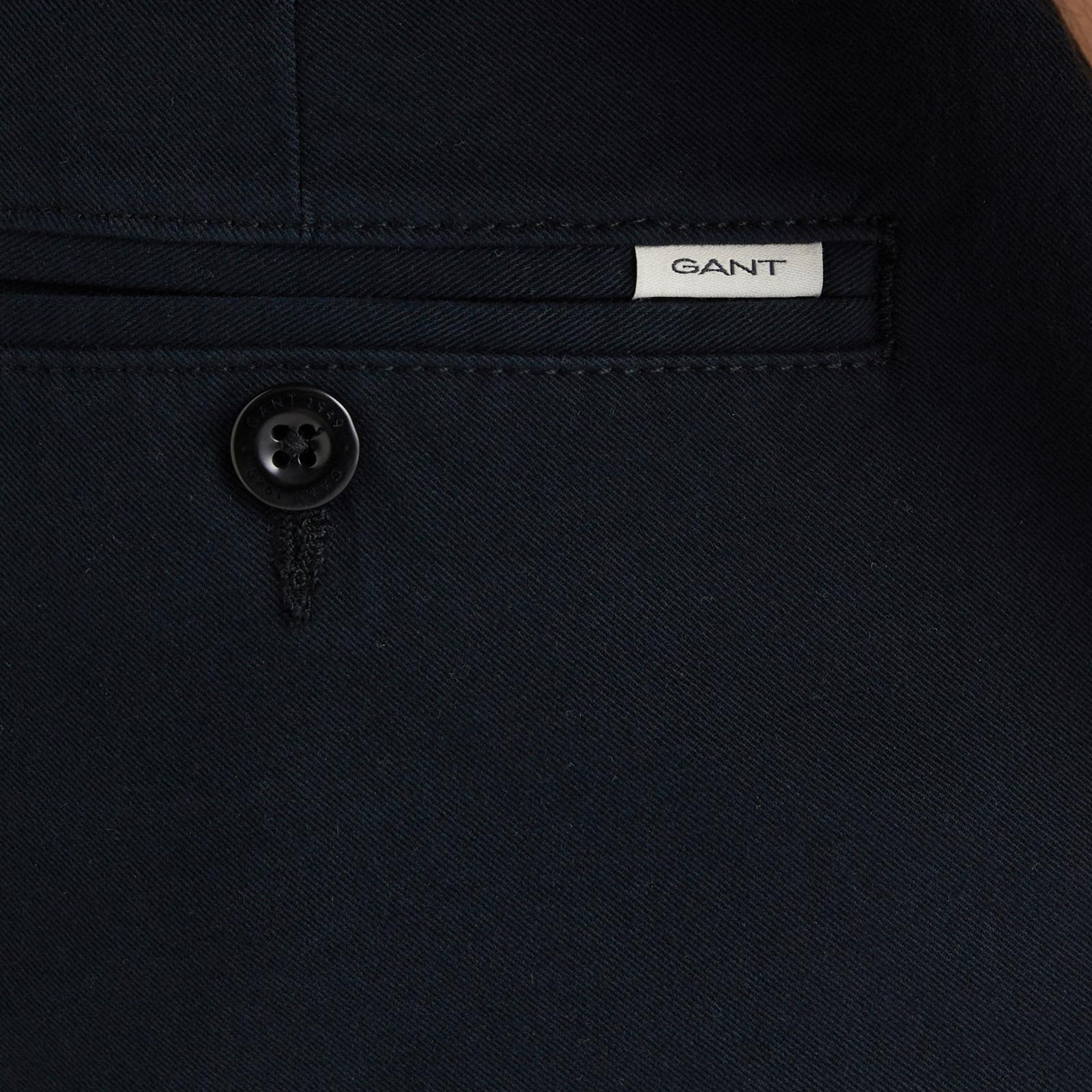 GANT Erkek Siyah Slim Fit  Pantolon