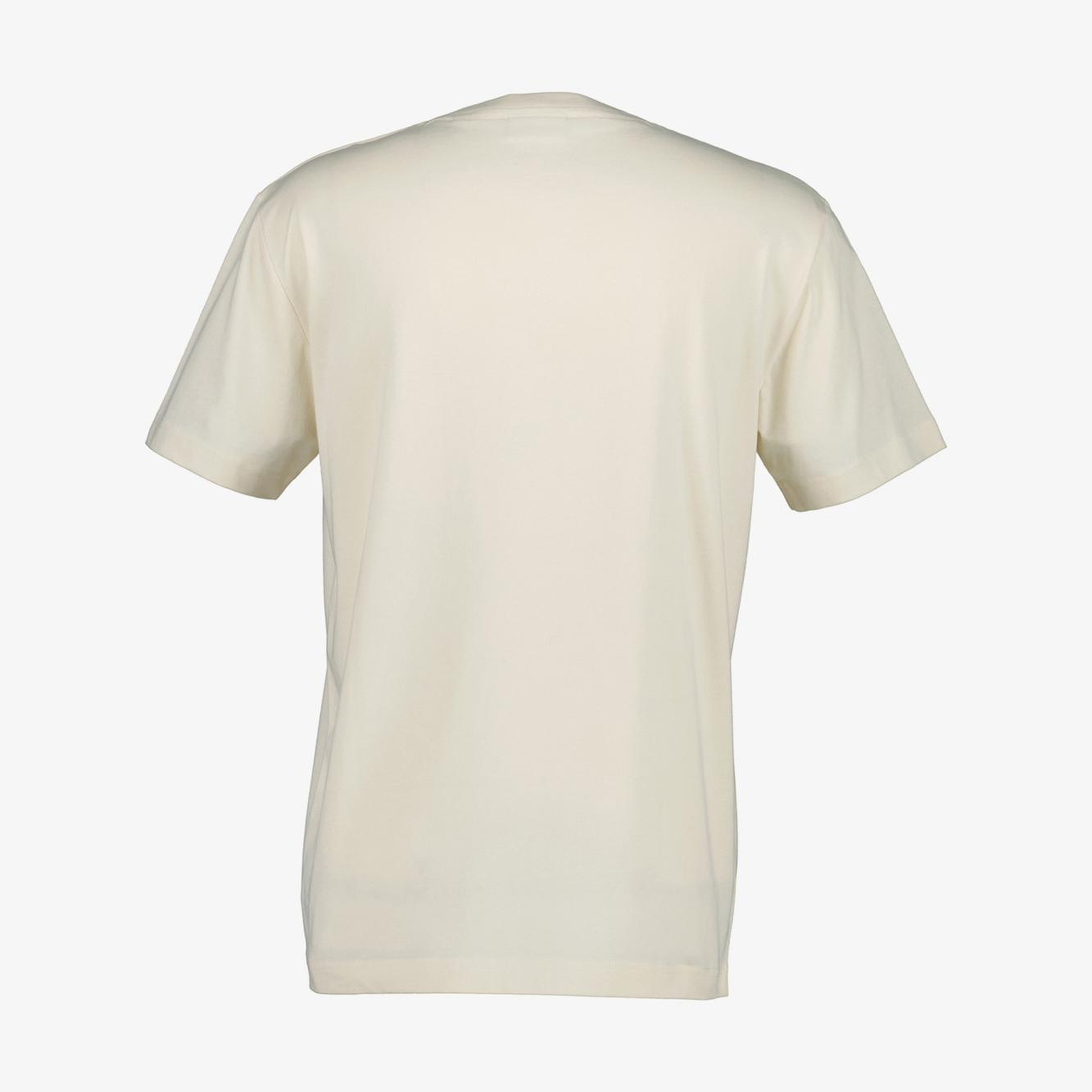 GANT Erkek Krem Bisiklet Yaka Regular Fit Logolu T-Shirt
