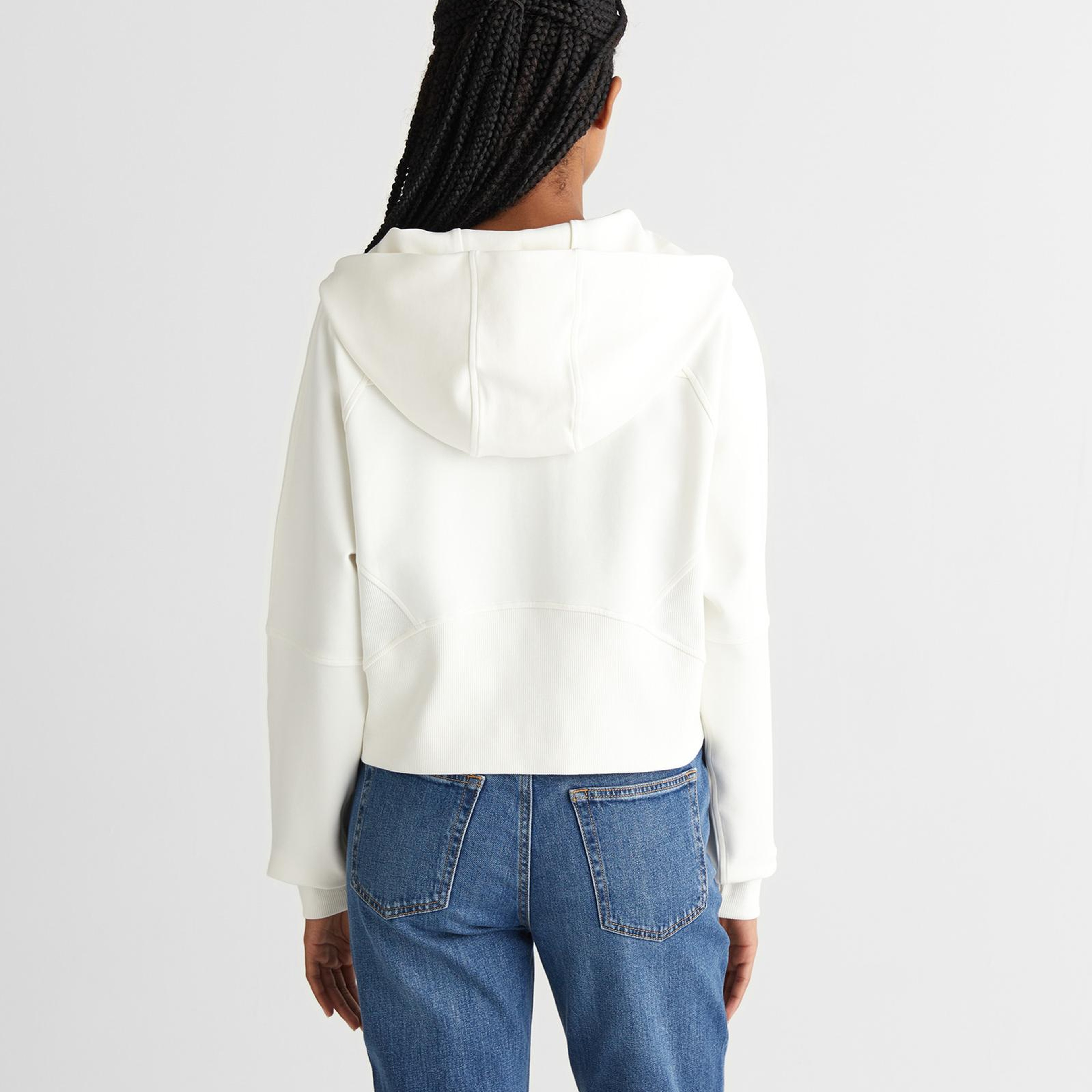 GANT Kadın Beyaz Regular Fit Kapüşonlu Sweatshirt