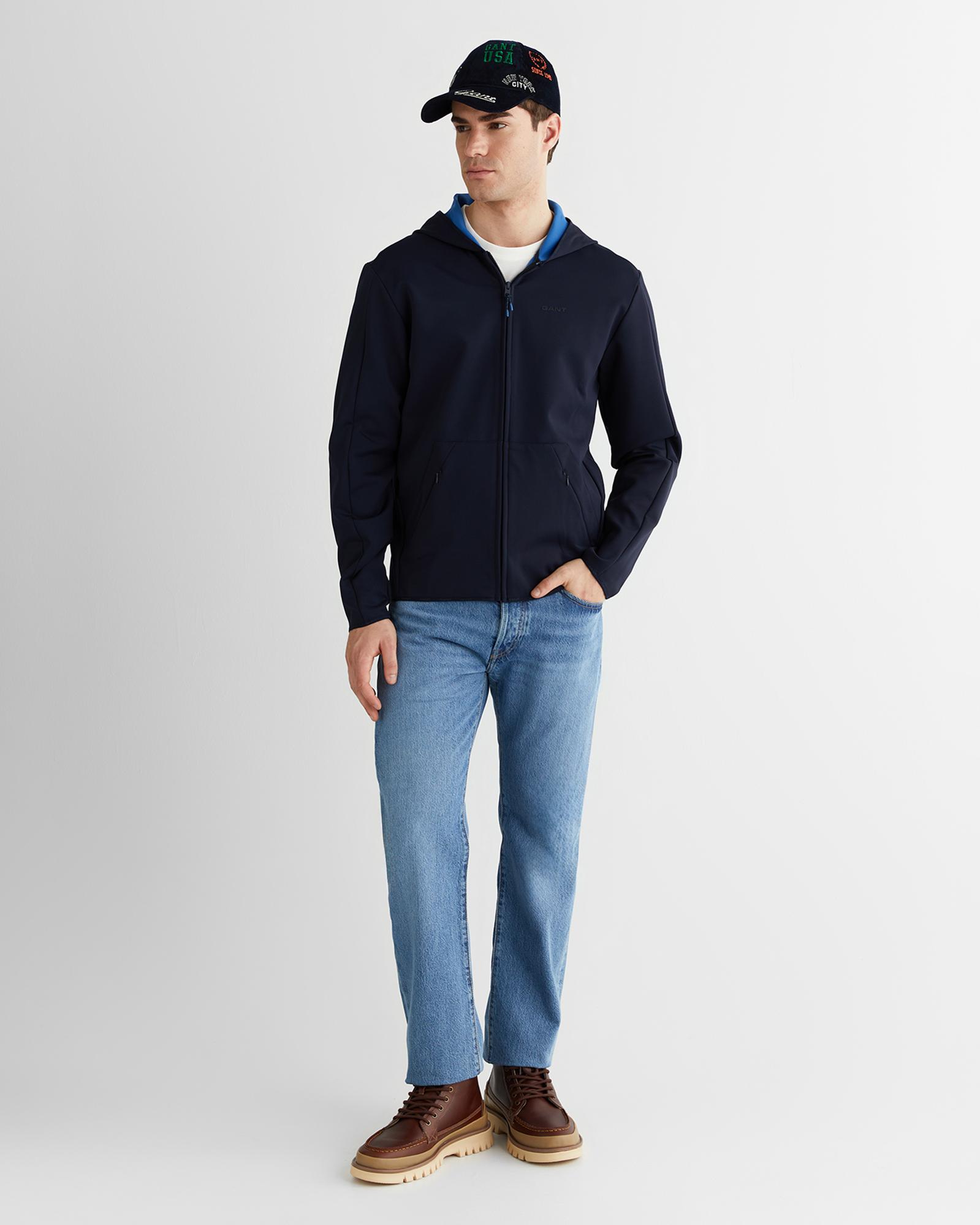 GANT Erkek Lacivert Regular Fit Fermuarlı Ceket