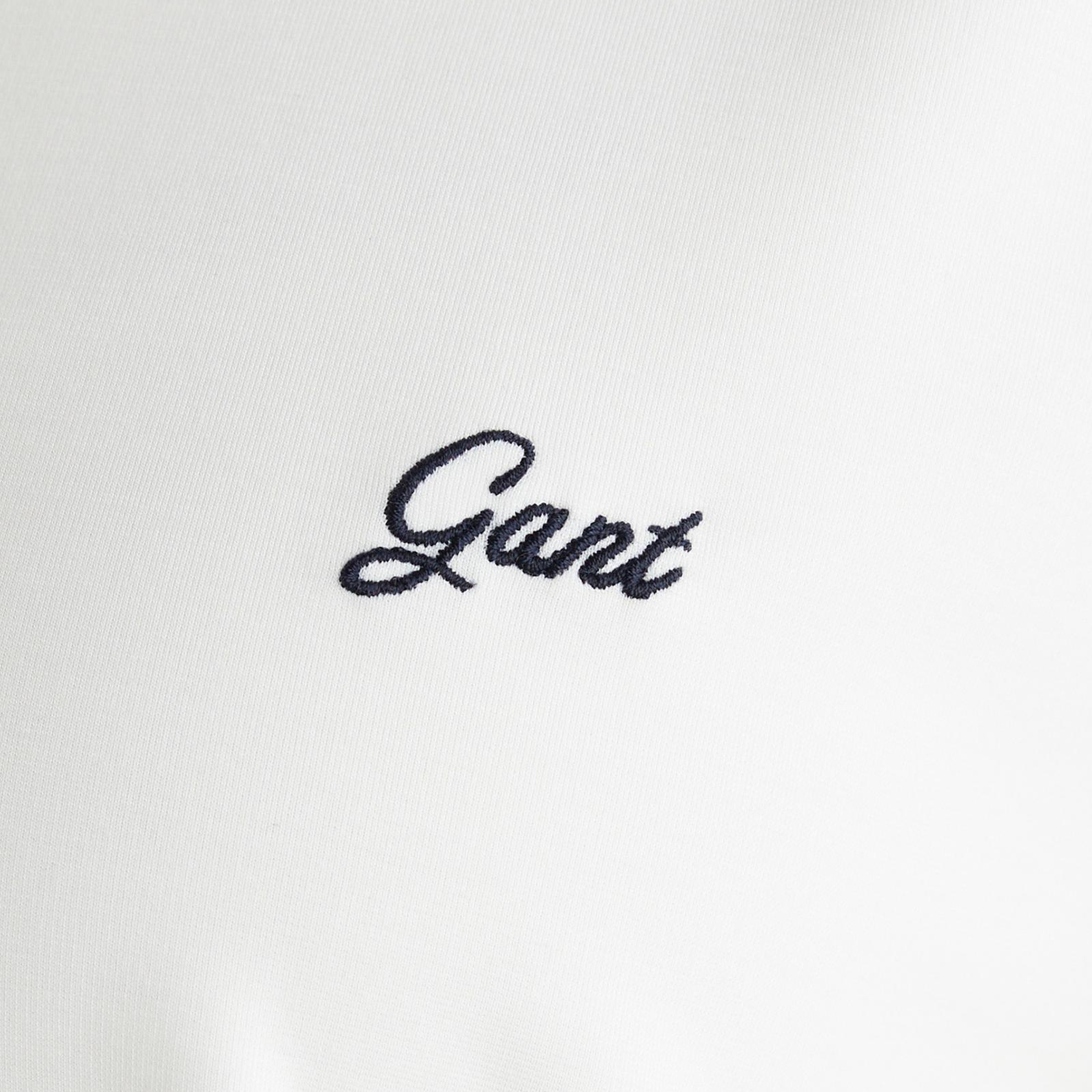 GANT Kadın Beyaz Bisiklet Yaka Regular Fit T-Shirt