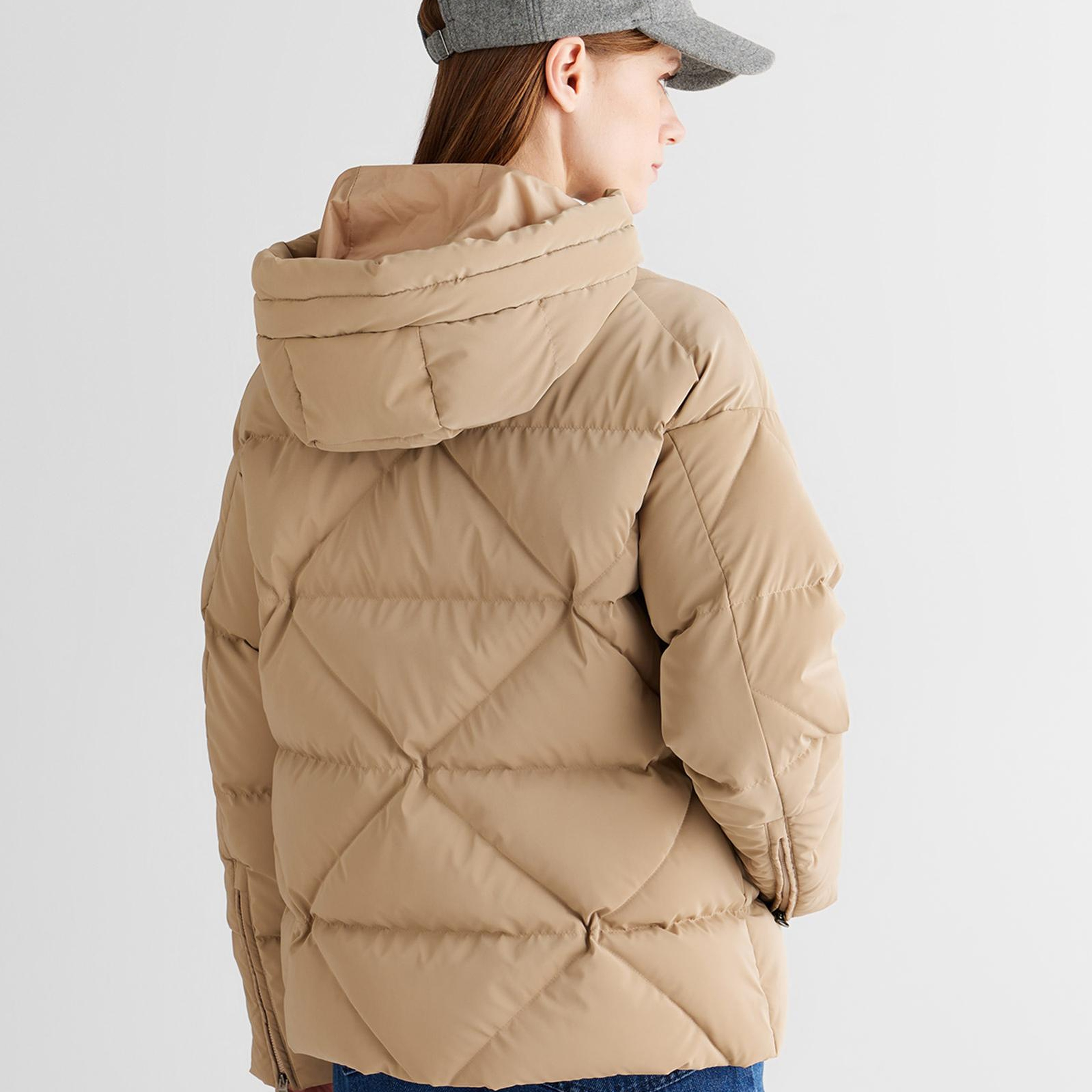 GANT Kadın Bej Regular Fit Fermuarlı Ceket