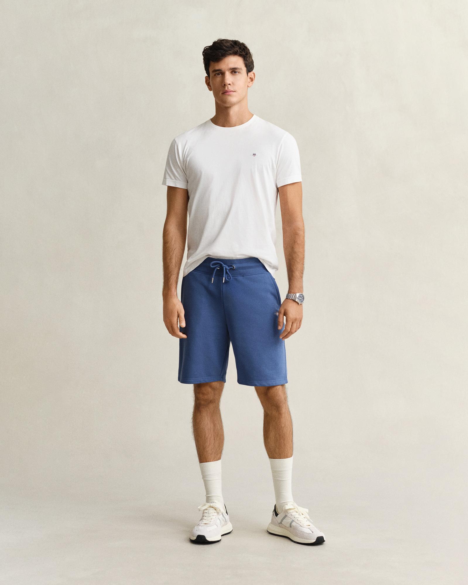 GANT Erkek Mavi Logolu Şort